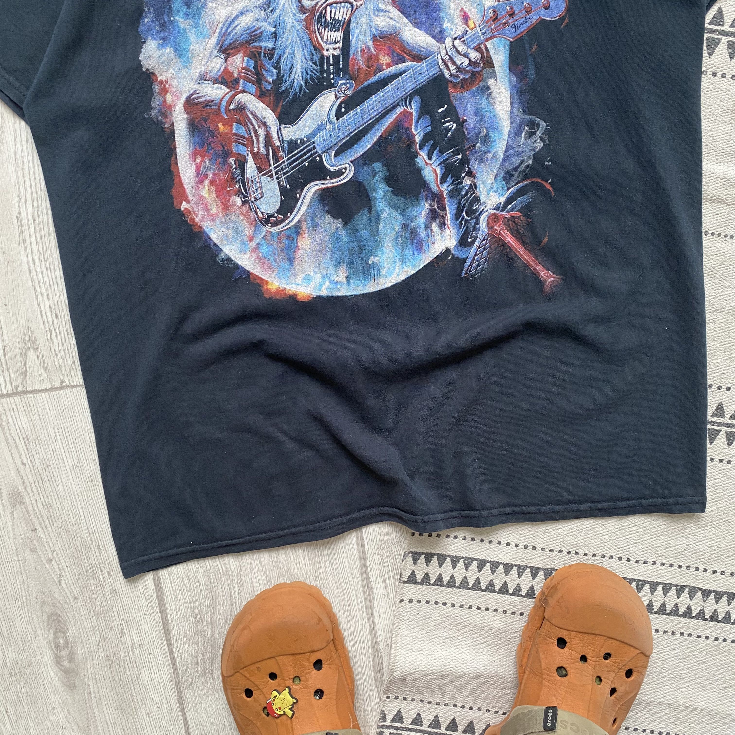Iron Maiden Vintage Faded Iron Maiden tee killers Rock Band tour Size US L / EU 52-54 / 3 - 3 Thumbnail