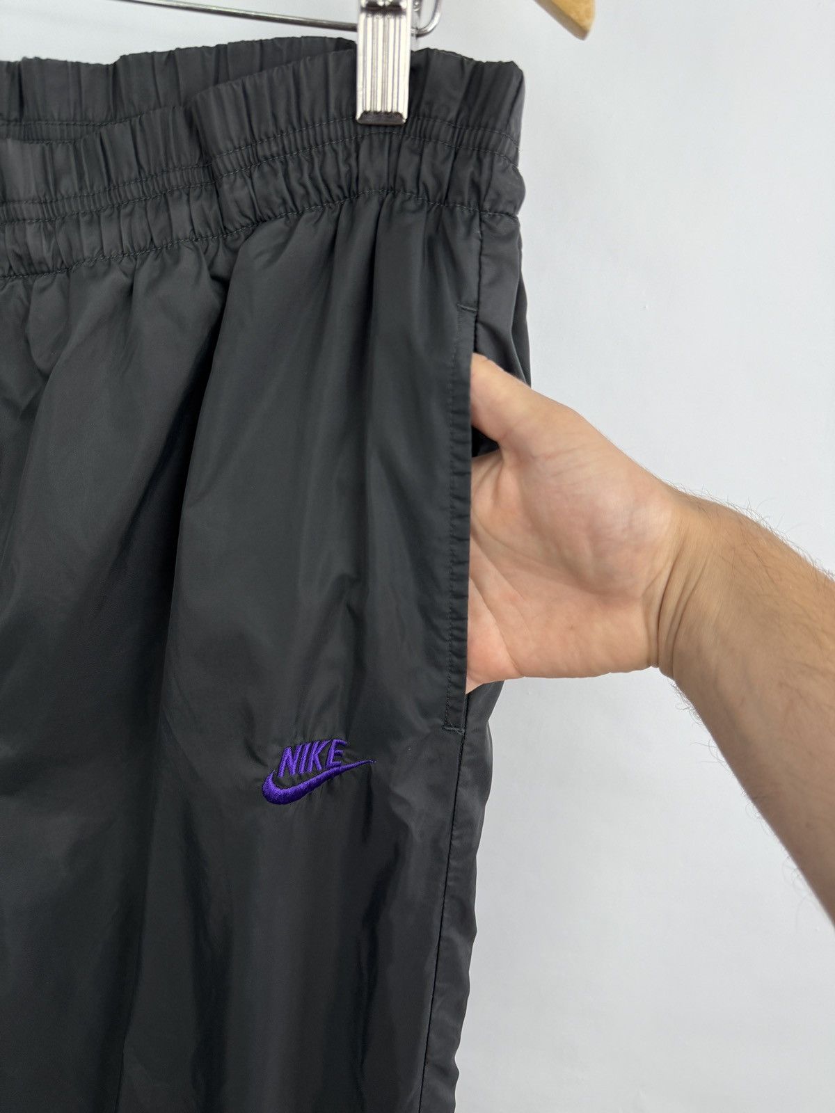 Nike 🇺🇸 Vintage 80s Nike Nylon Track Pants Y2K Rare Retro Hype Size US 36 / EU 52 - 6 Thumbnail
