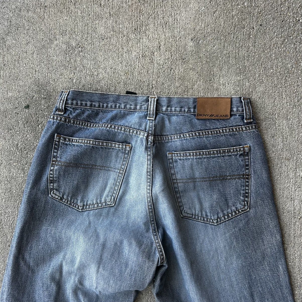 DKNY × Vintage Y2K DKNY gray faded baggy jeans Size US 33 - 4 Thumbnail