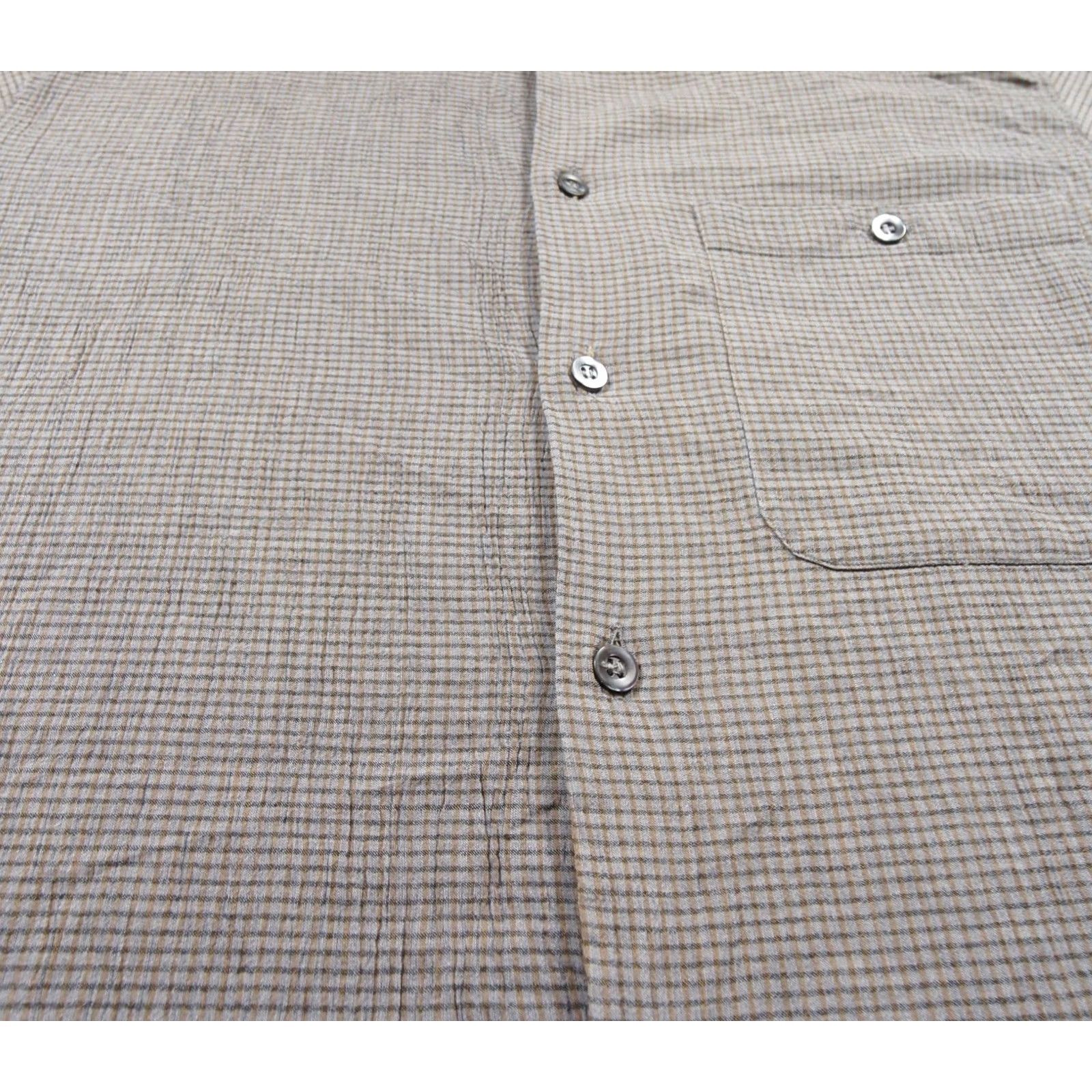 Ermenegildo Zegna Ermenegildo Zegna Shirt Mens Small Gray Button Down Short Sleeve Textured Italy Size US S / EU 44-46 / 1 - 4 Thumbnail