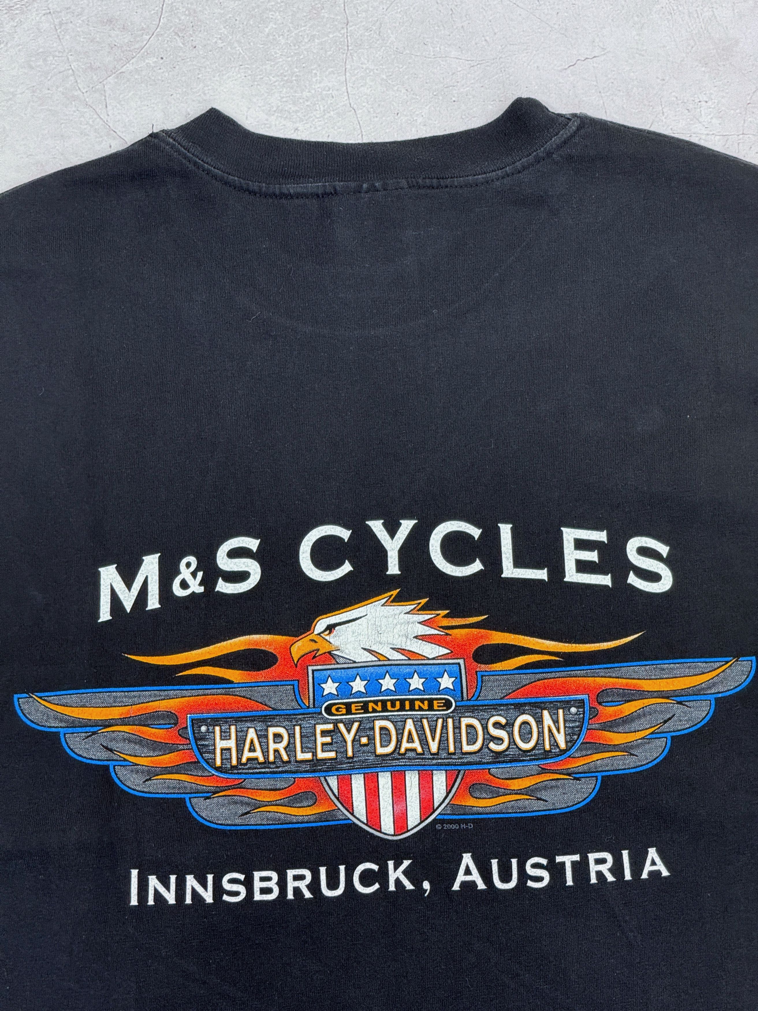 Harley Davidson × Vintage 1997 Harley Davidson T-Shirt LS Screamin Eagle Innsbruck Size US XL / EU 56 / 4 - 20 Thumbnail