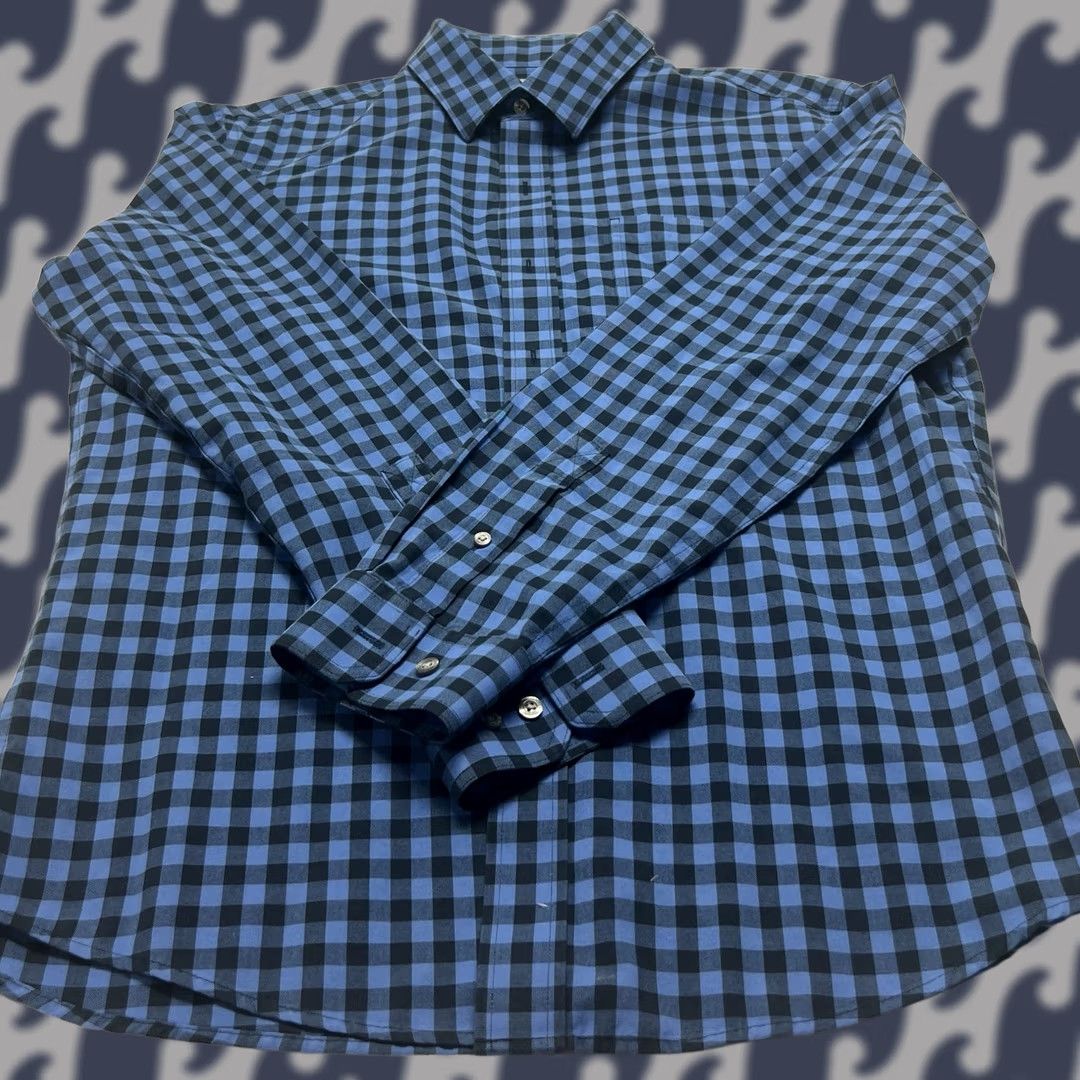 Vintage VINTAGE L.L. Bean Men’s Button Up Shirt Gingham Check 100% Cotton Blue M Size US M / EU 48-50 / 2 - 1 Thumbnail