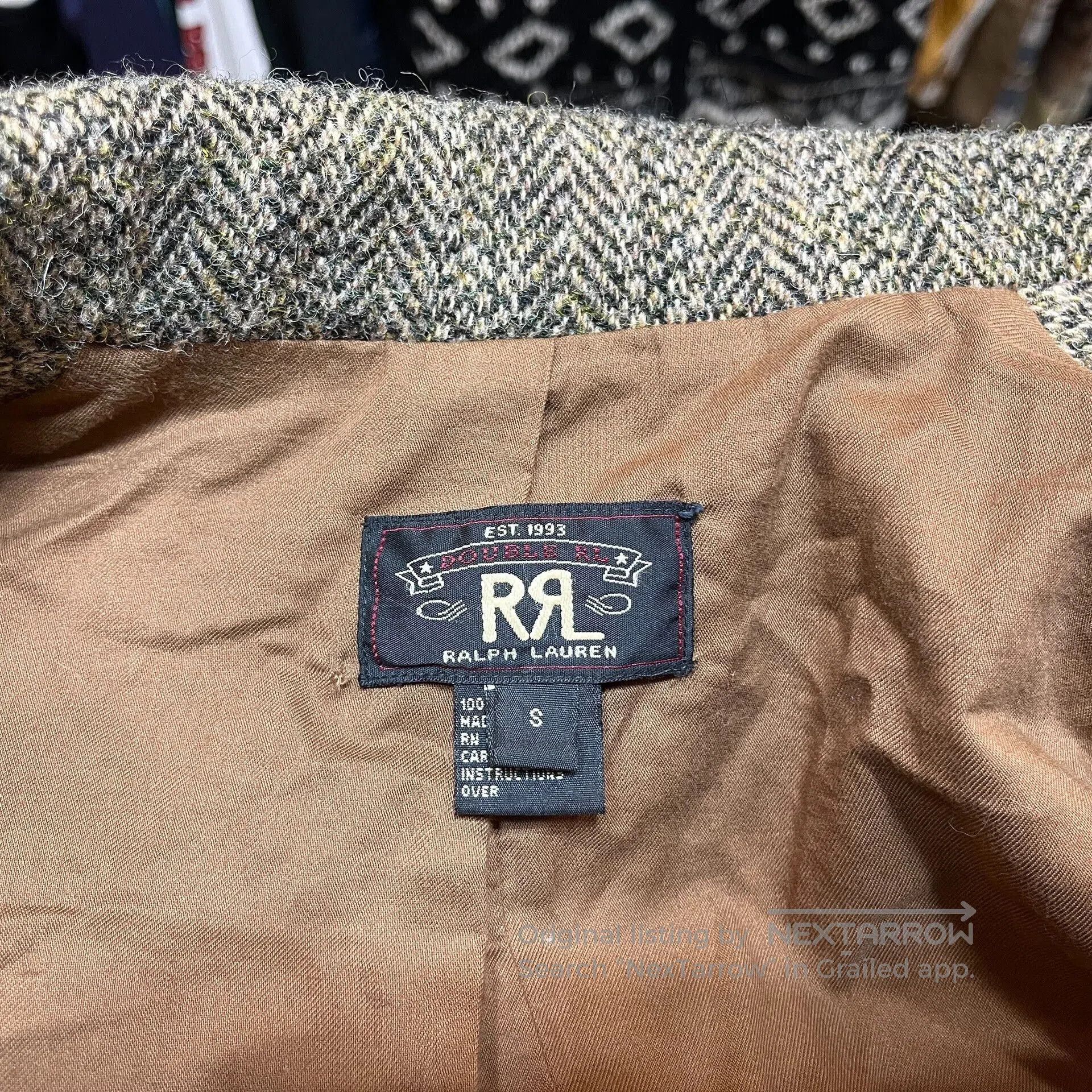 RRL Ralph Lauren RRL Houndstooth Wool Suit Jacket. Size US S / EU 44-46 / 1 - 6 Thumbnail