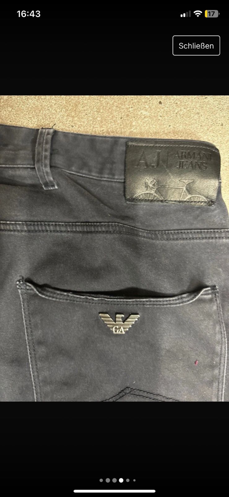 Giorgio Armani Black Vintage Armani Jeans | Wide 33 Length 34 Size US 33 - 3 Thumbnail