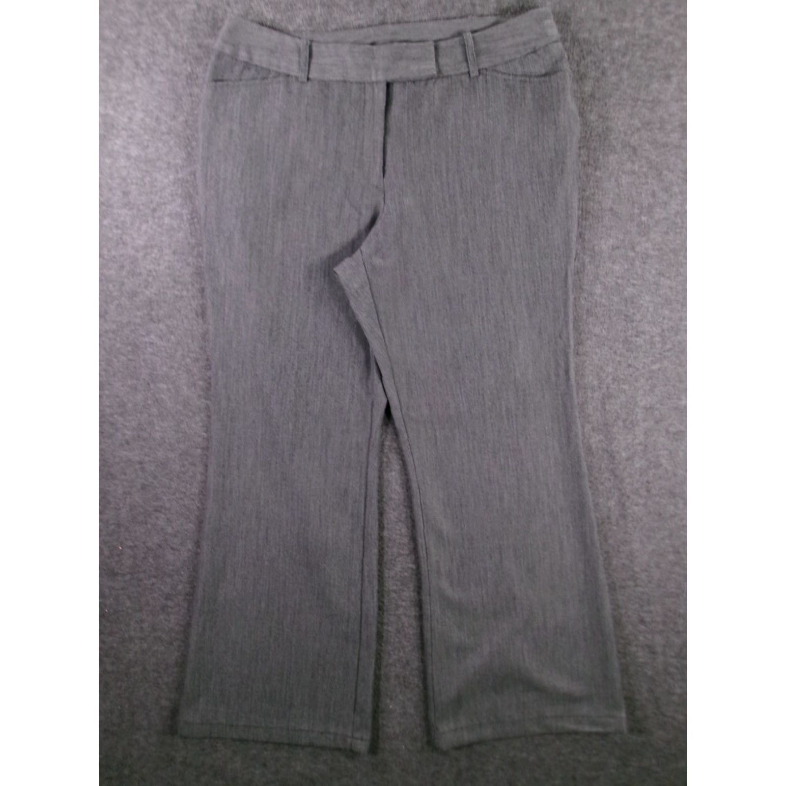 George George Pants Women 14 Gray Capsule Office Work Dress Pants City Casual Stretch Straight 29in Inseam Regular Size 36" / US 14 / IT 50 - 2 Thumbnail
