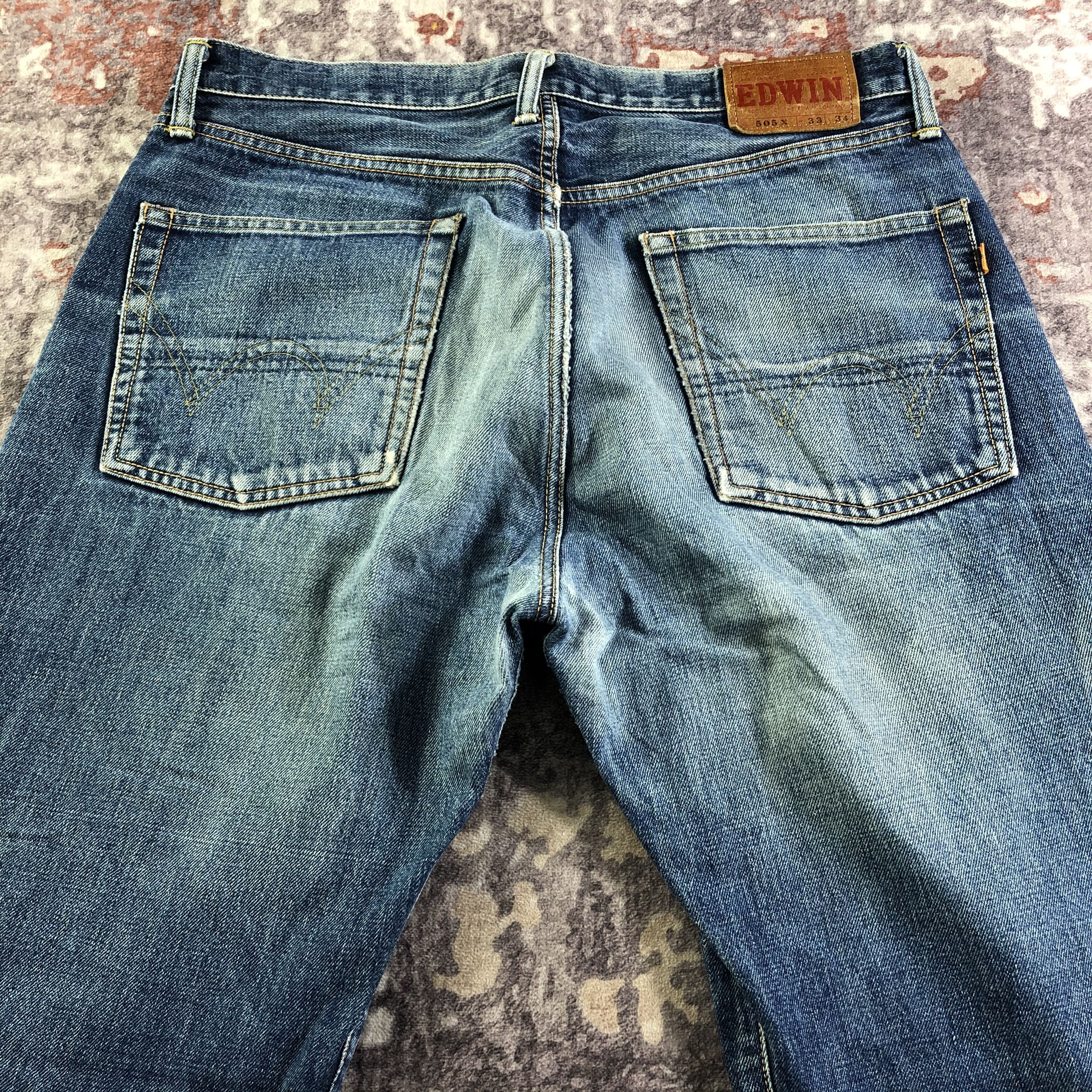 Edwin Vintage Blue Wash Edwin 505 Selvedge Jeans-JM3619 Size US 35 - 5 Thumbnail