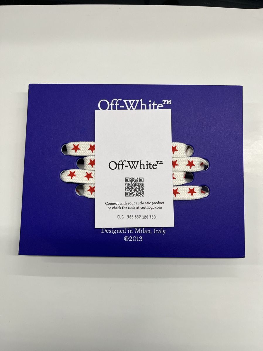 Off-White Off-White™ “Sneakers Accessories” Star Print Laces White/Red Size ONE SIZE - 3 Thumbnail