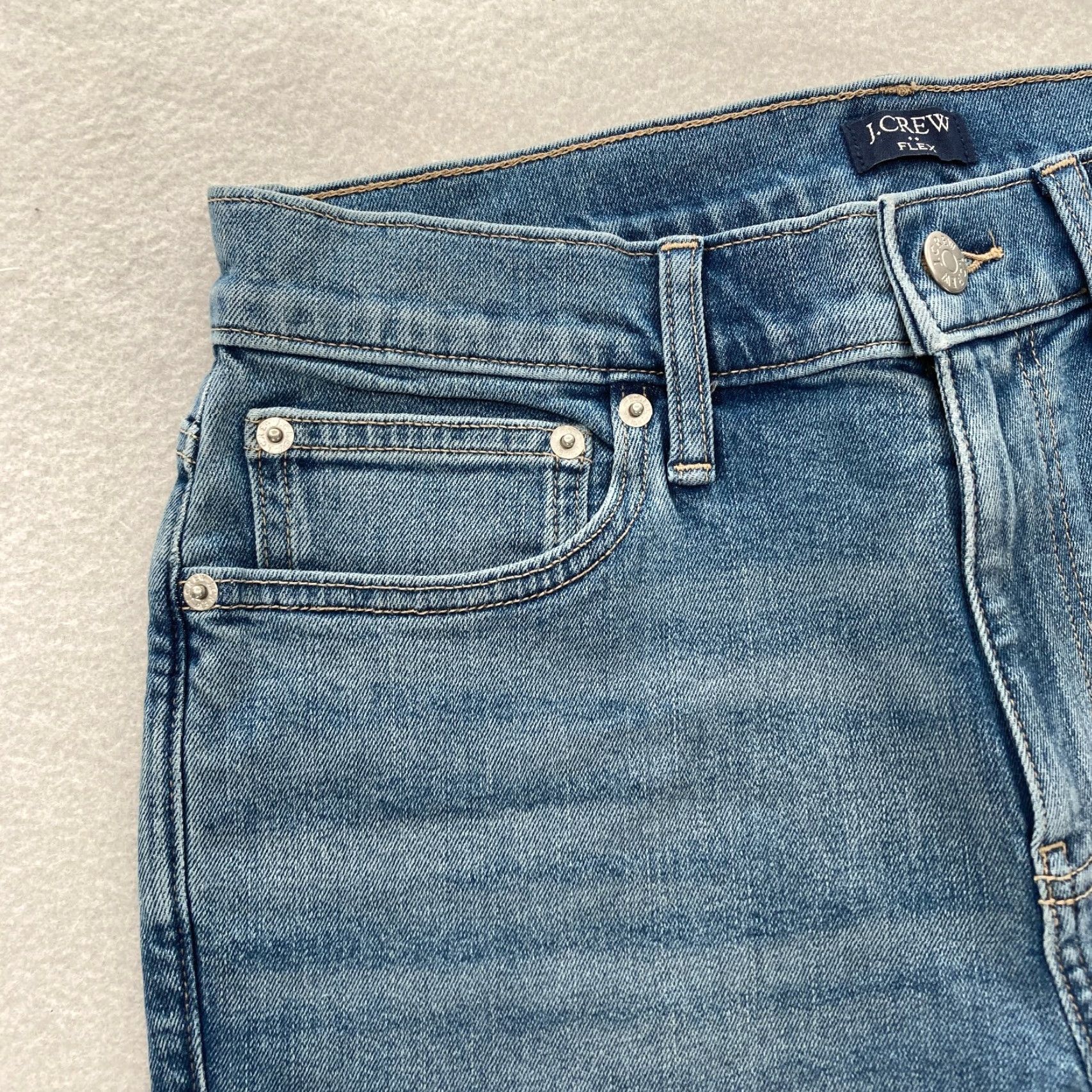 J.Crew J.CREW Flex Jeans Mens 28x32 Slim Straight Blue Denim Mid Rise Preppy Jeans Size US 28 / EU 44 - 3 Thumbnail