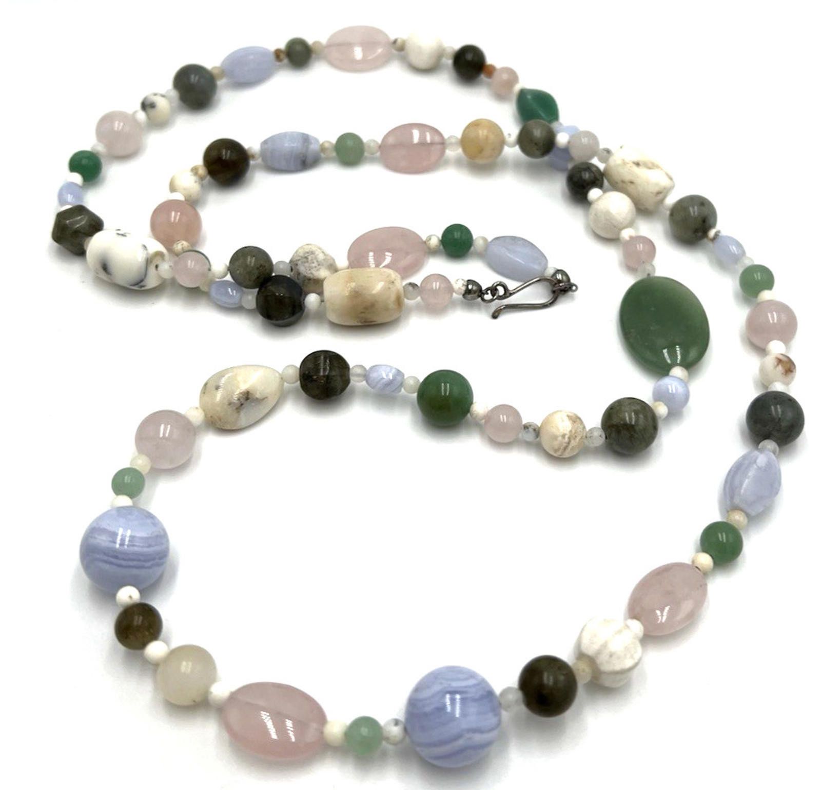 Other DTR Mine Finds Jay King Agate Jasper 925 Silver Necklace Size ONE SIZE - 1 Thumbnail