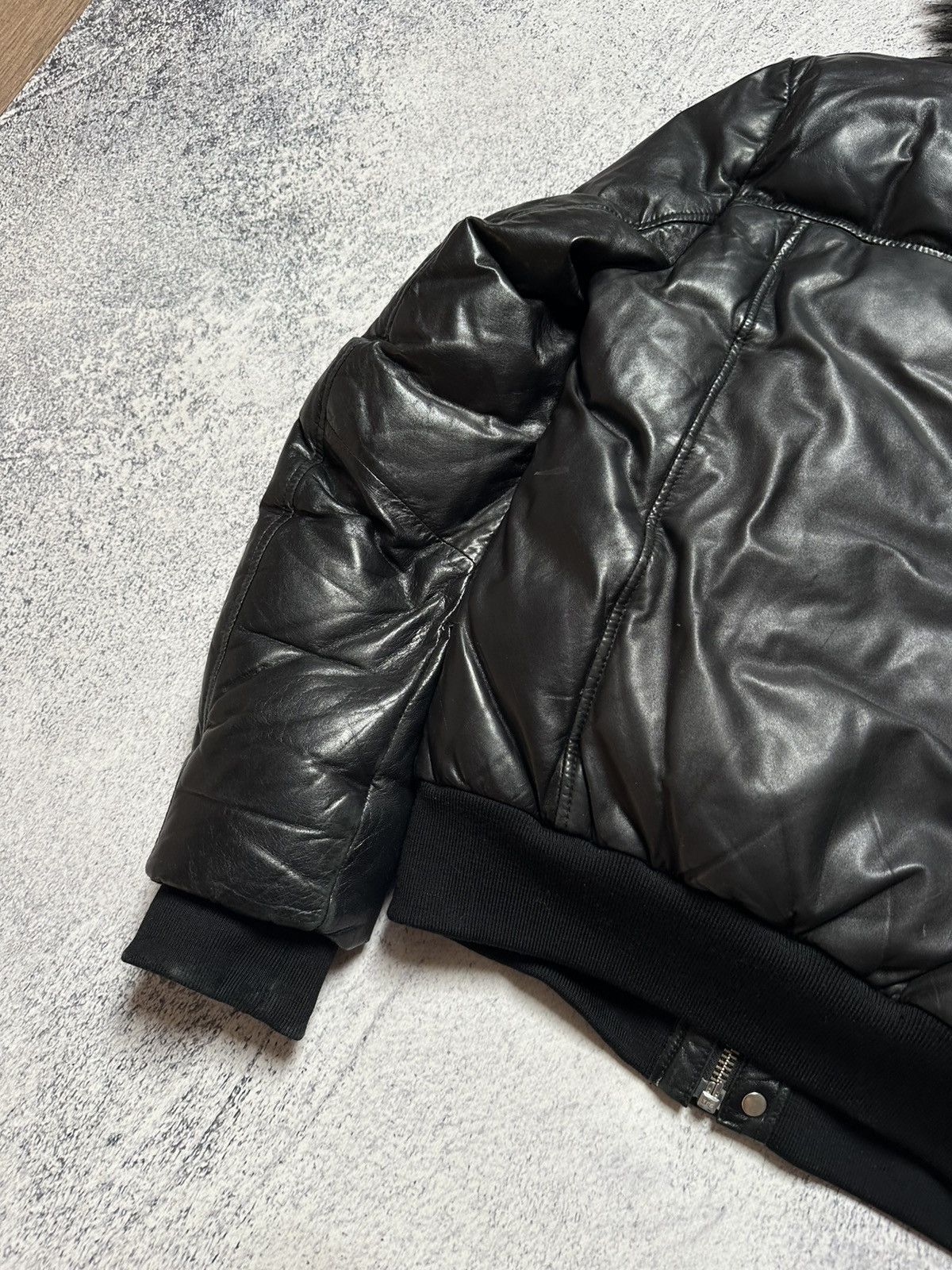 Mackage Mackage Glen Leather Bomber With Hooded Bib And Fur Trim Size US M / EU 48-50 / 2 - 18 Thumbnail