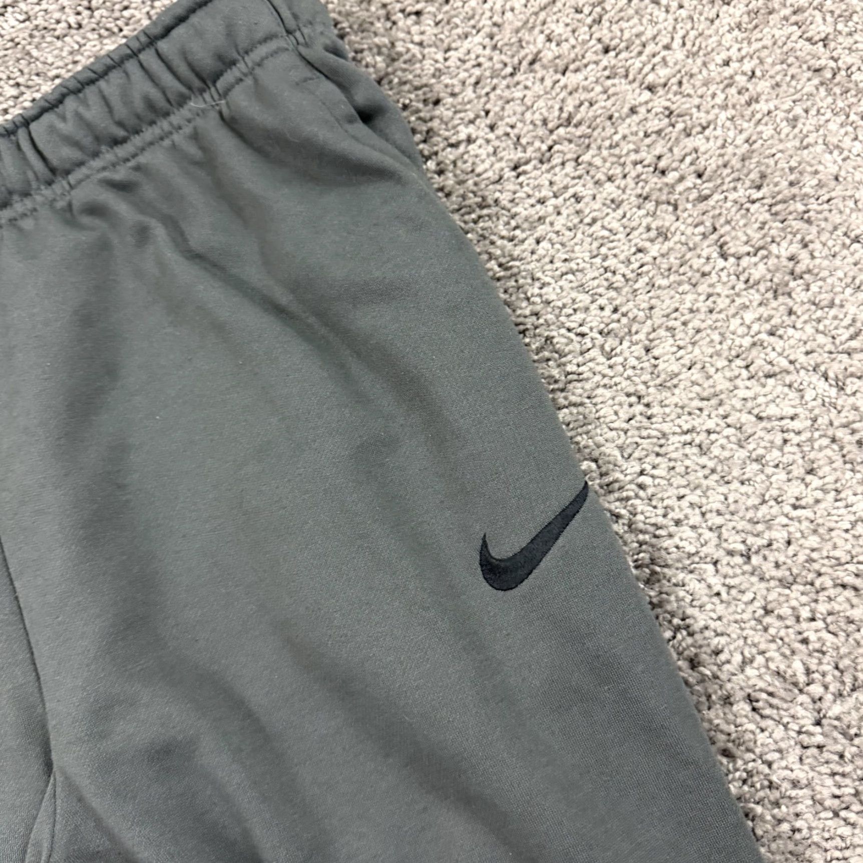 Nike Nike Sweatpants Mens L Gray Dri-Fit Fleece Pockets Drawstring Breathable Gym Tapered Inseam 29" Regular Fit Pants Sports Size US 32 / EU 48 - 3 Thumbnail