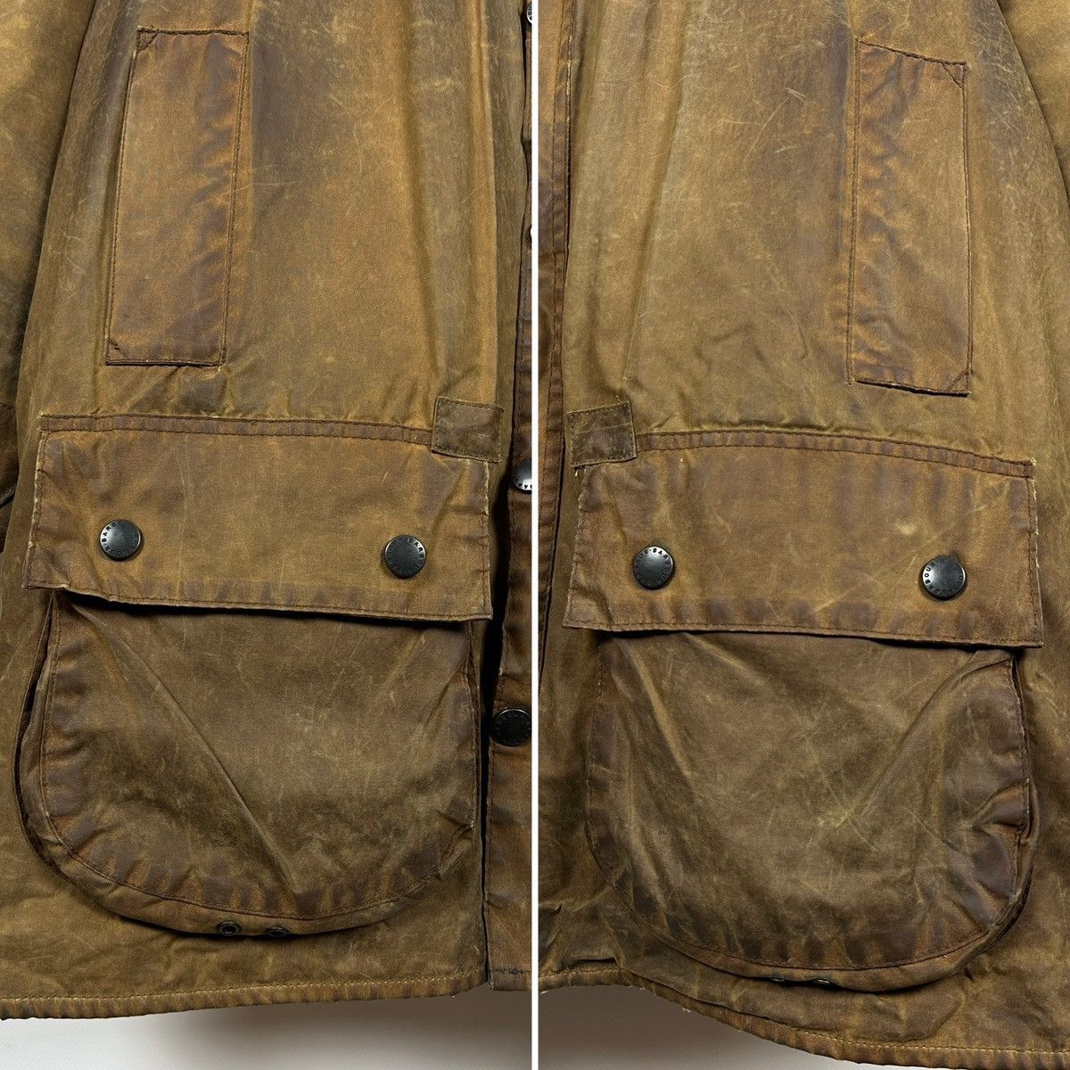 Barbour Vintage Barbour Beaufort Olive Brown Waxed Coat Jacket Size US XXL / EU 58 / 5 - 10 Thumbnail