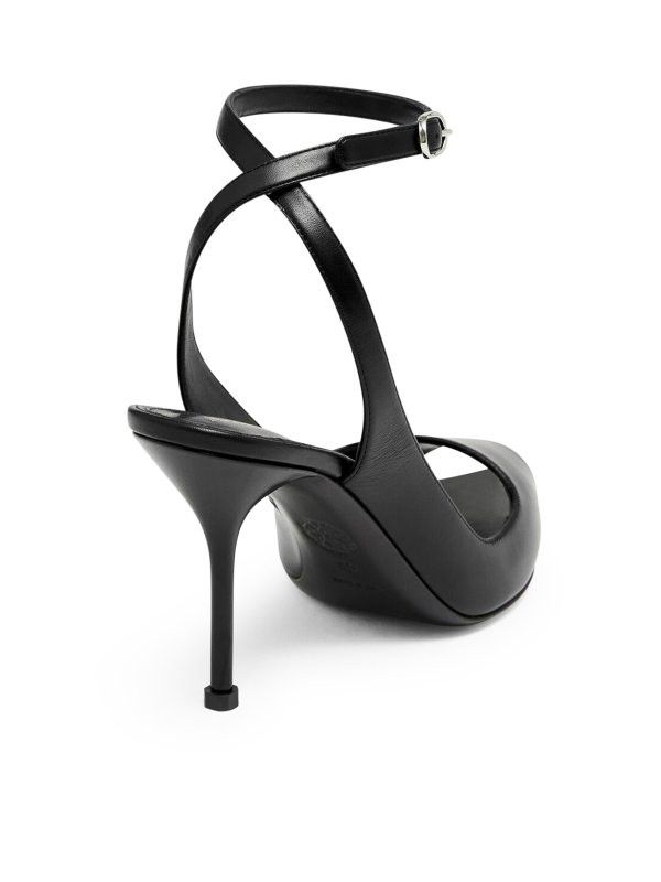 Alexander McQueen o1w1db10925 Punk Ankle Strap Sandal in Black Size US 8 / IT 38 - 3 Thumbnail