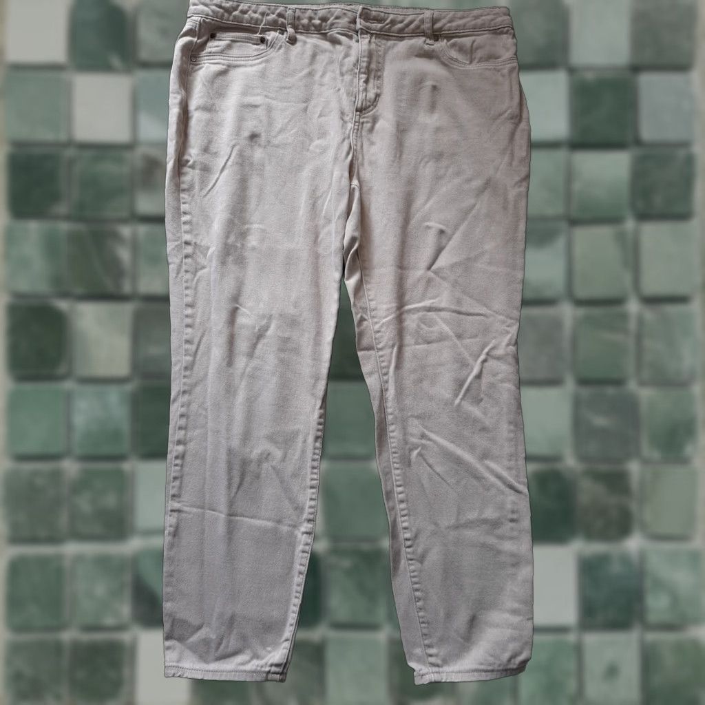 Faded Glory Faded Glory Womens Jeans Jegging Beige 16 Regular Stretch Solid Medium Polyester Blend Machine Washable Beige Pants Size 16 Womens Jeans Size 38" / US 16 / IT 52 - 1 Thumbnail