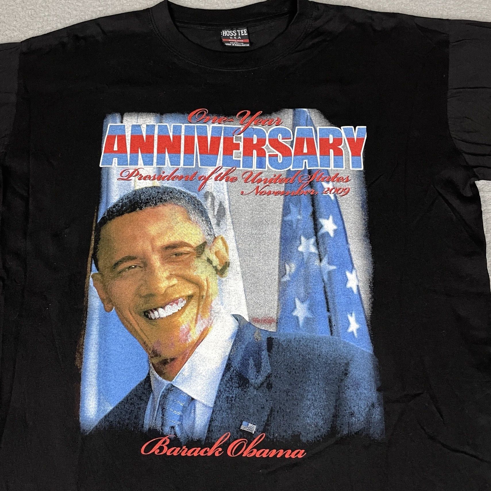 Vintage Barack Obama Tshirt XL Black Graphic Tee Men Short Sleeve Crew Neck 44th President Yes We Can Hope Size US XL / EU 56 / 4 - 3 Thumbnail