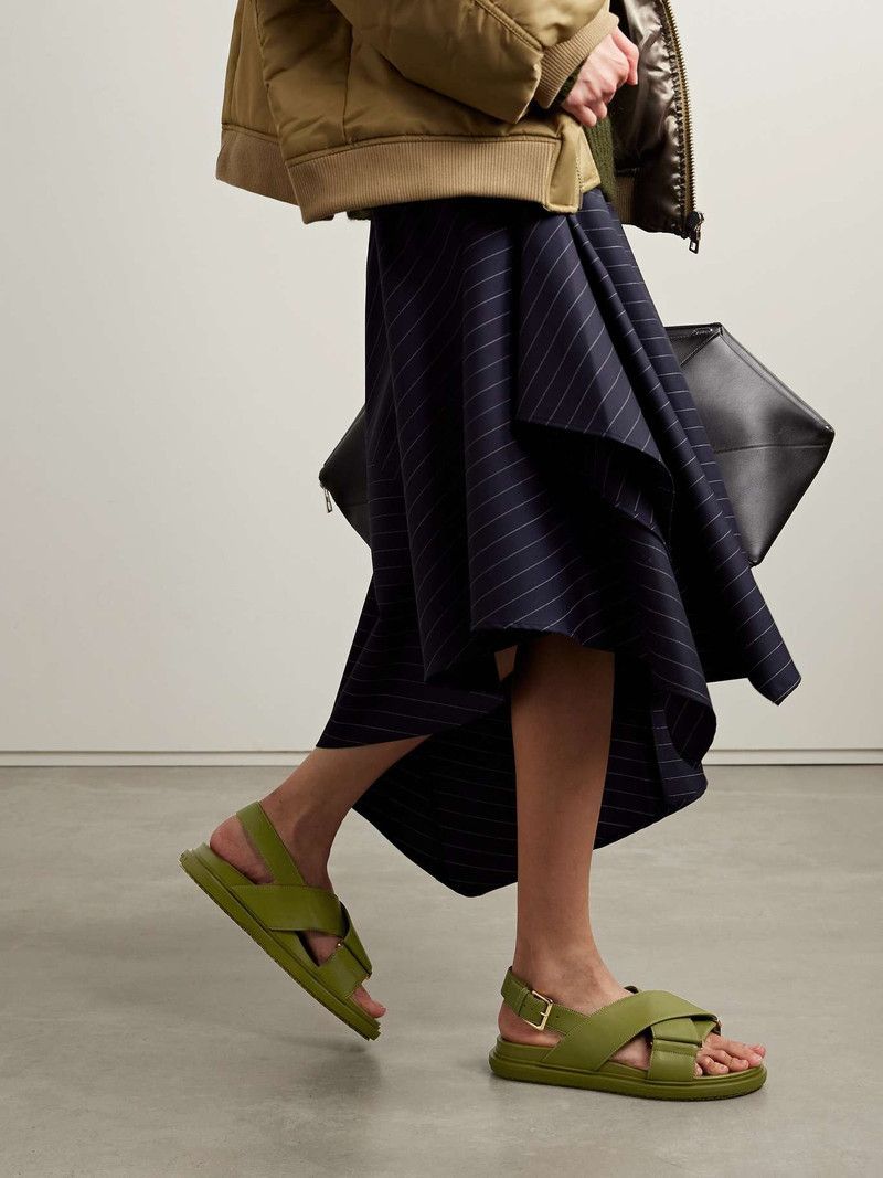 Marni o1f1d3z0326 Fussbett Sandals in Green Size US 6 / IT 36 - 2 Thumbnail