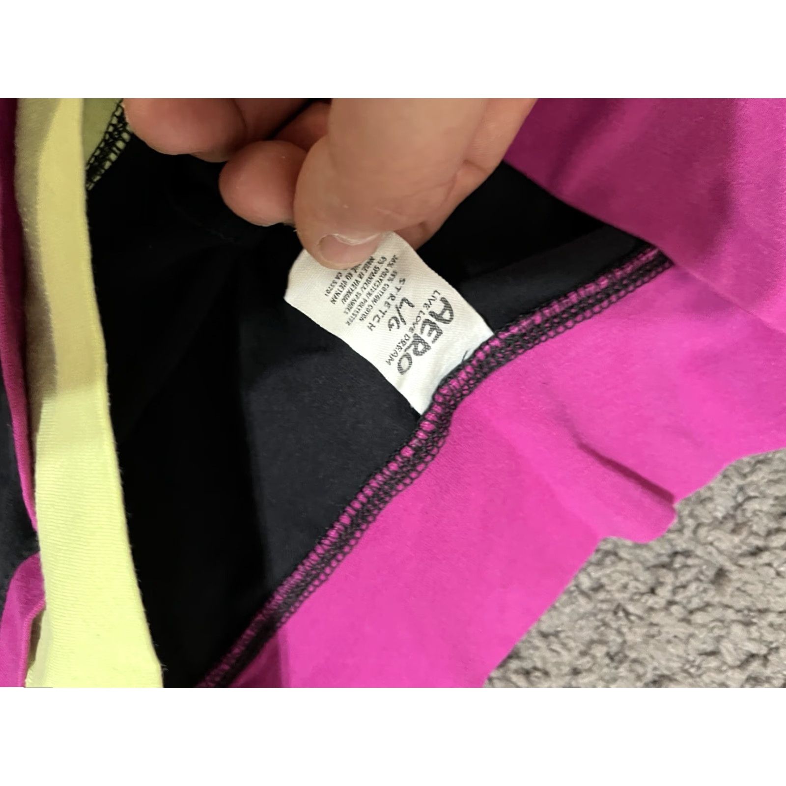 Vintage Aero Black Leggings Women Size Large Activewear Cotton Blend Pull-On Size 26" / US 2 / IT 38 - 5 Thumbnail