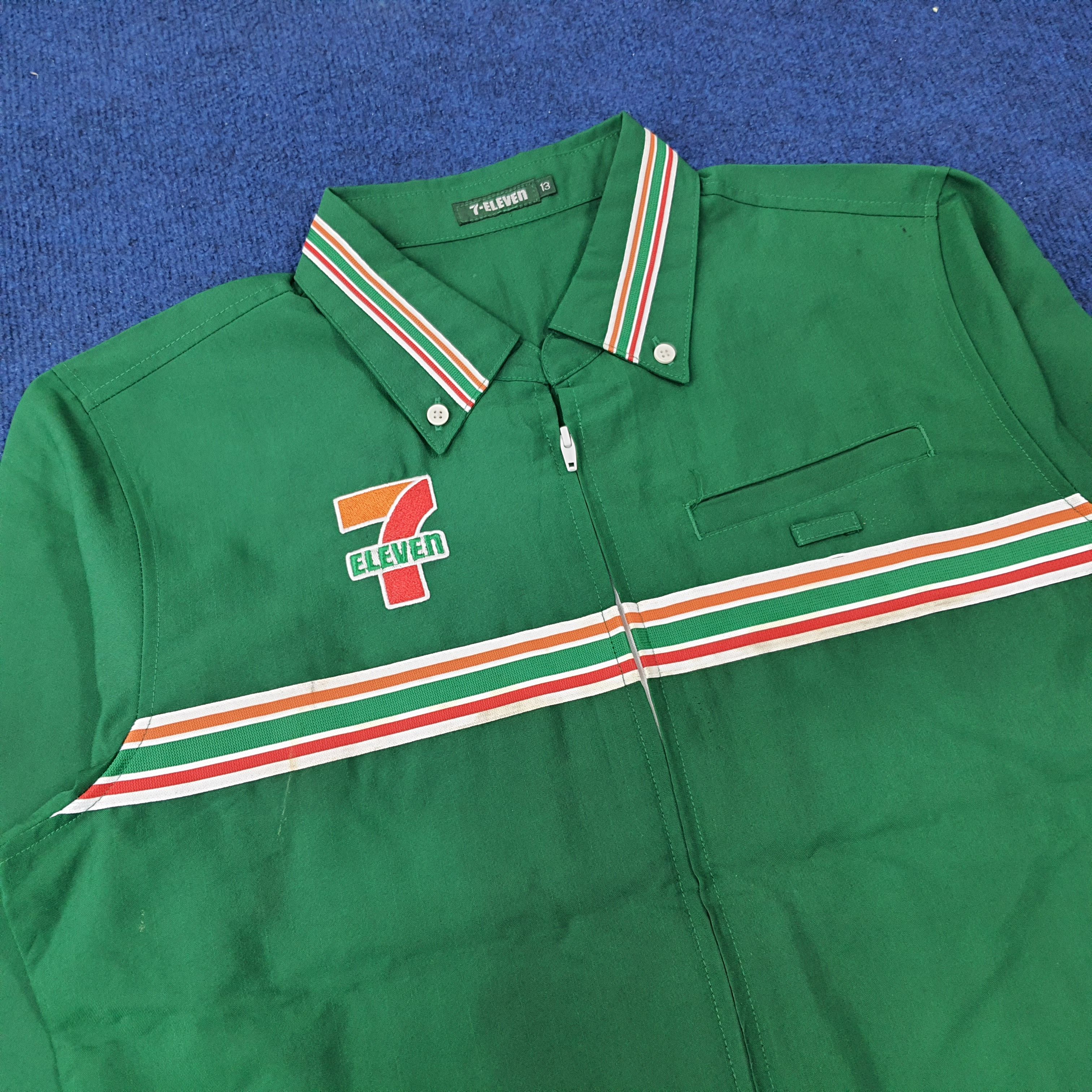 Japanese Brand × Vintage Vintage 7 Eleven Japan Workwear Staff Uniform Jacket C219N23 Size US M / EU 48-50 / 2 - 4 Thumbnail