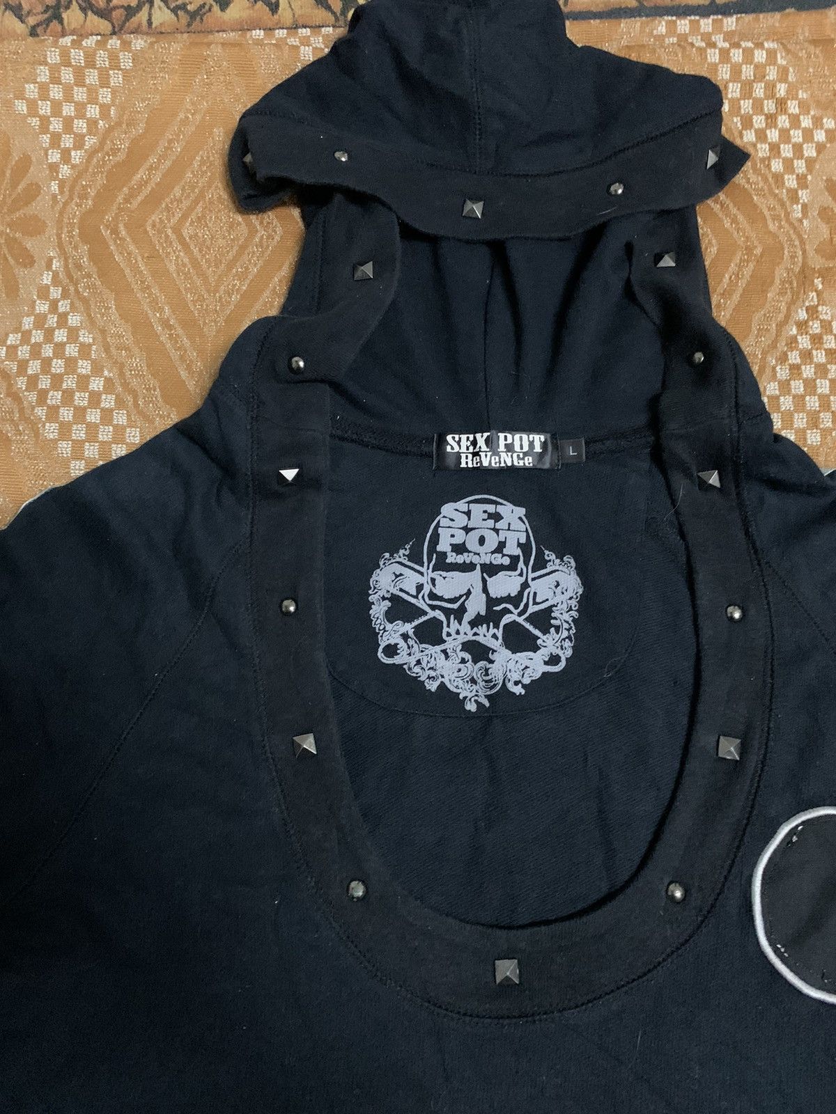 If Six Was Nine 🔥STUDDED🔥SEXPOX REVENGE STUDED HOODIE RARE DESIGN Size L / US 10 / IT 46 - 5 Thumbnail
