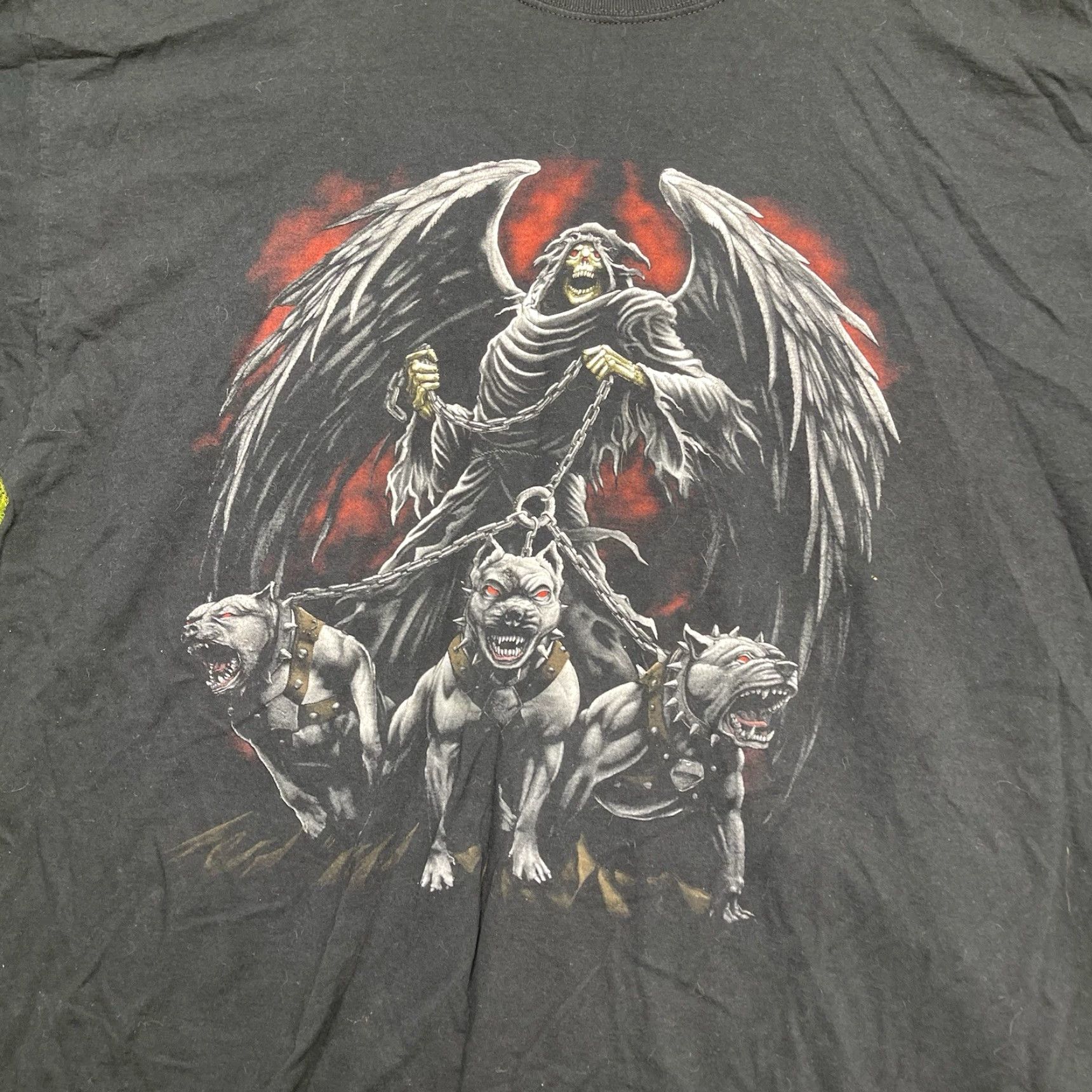 Affliction VINTAGE Sinister Mens T-Shirt 2XL Black Graphic Print Grunge Punk Skull All Over Print AOP 2000s Boys Size US XXL / EU 58 / 5 - 2 Thumbnail