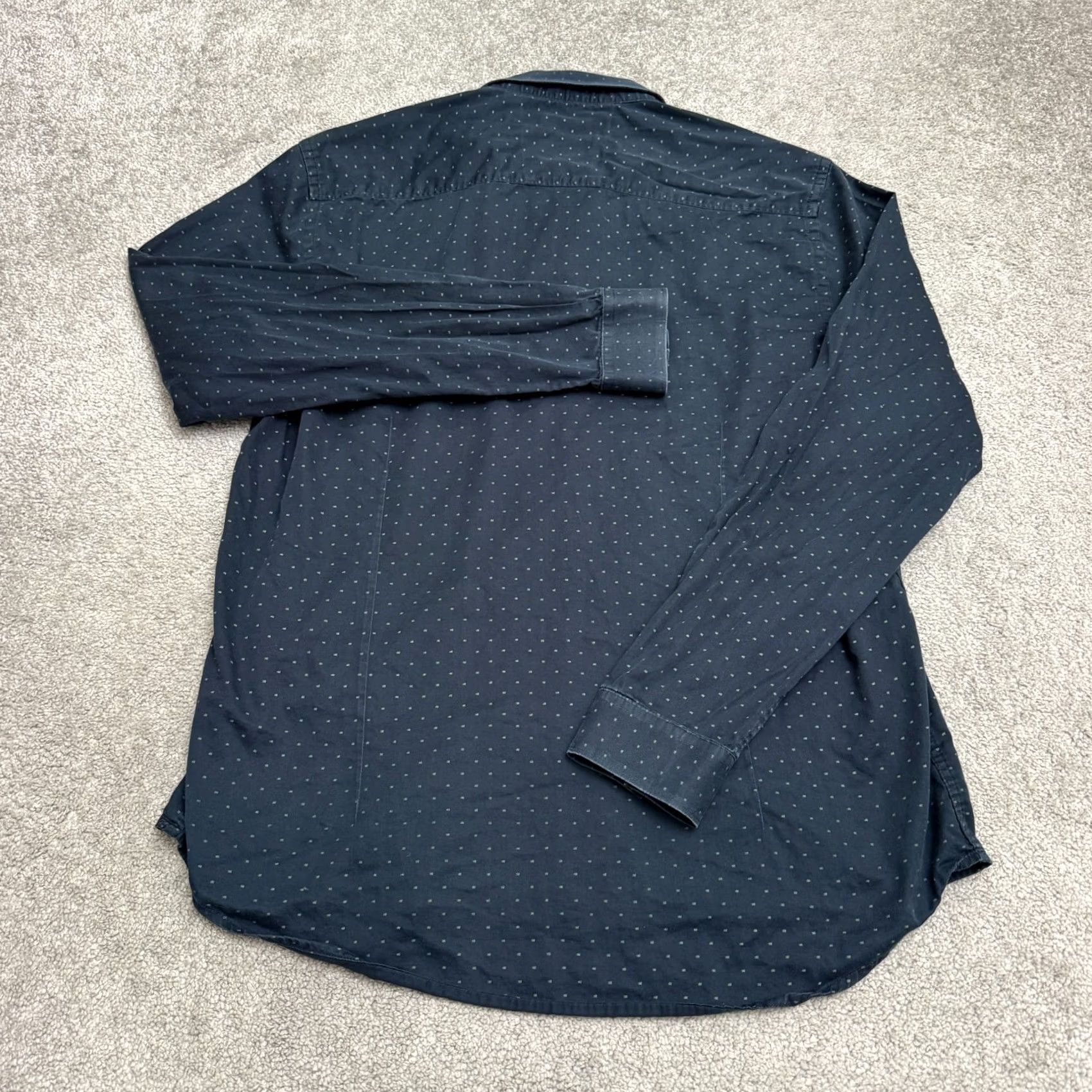 Vintage 7 Diamonds Fortune Soul Button-Down Shirt Men XL Blue Cotton Long Sleeve Size US XL / EU 56 / 4 - 2 Thumbnail