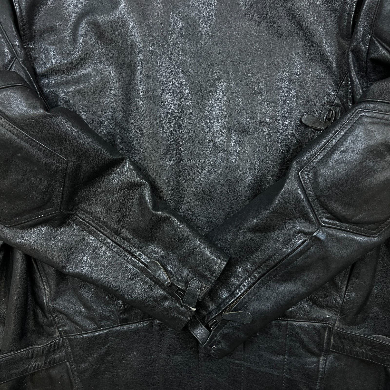 Vintage Vintage Leather Jacket XL Moto Biker Multi Zipper Bomber Y2K Size US XL / EU 56 / 4 - 8 Thumbnail