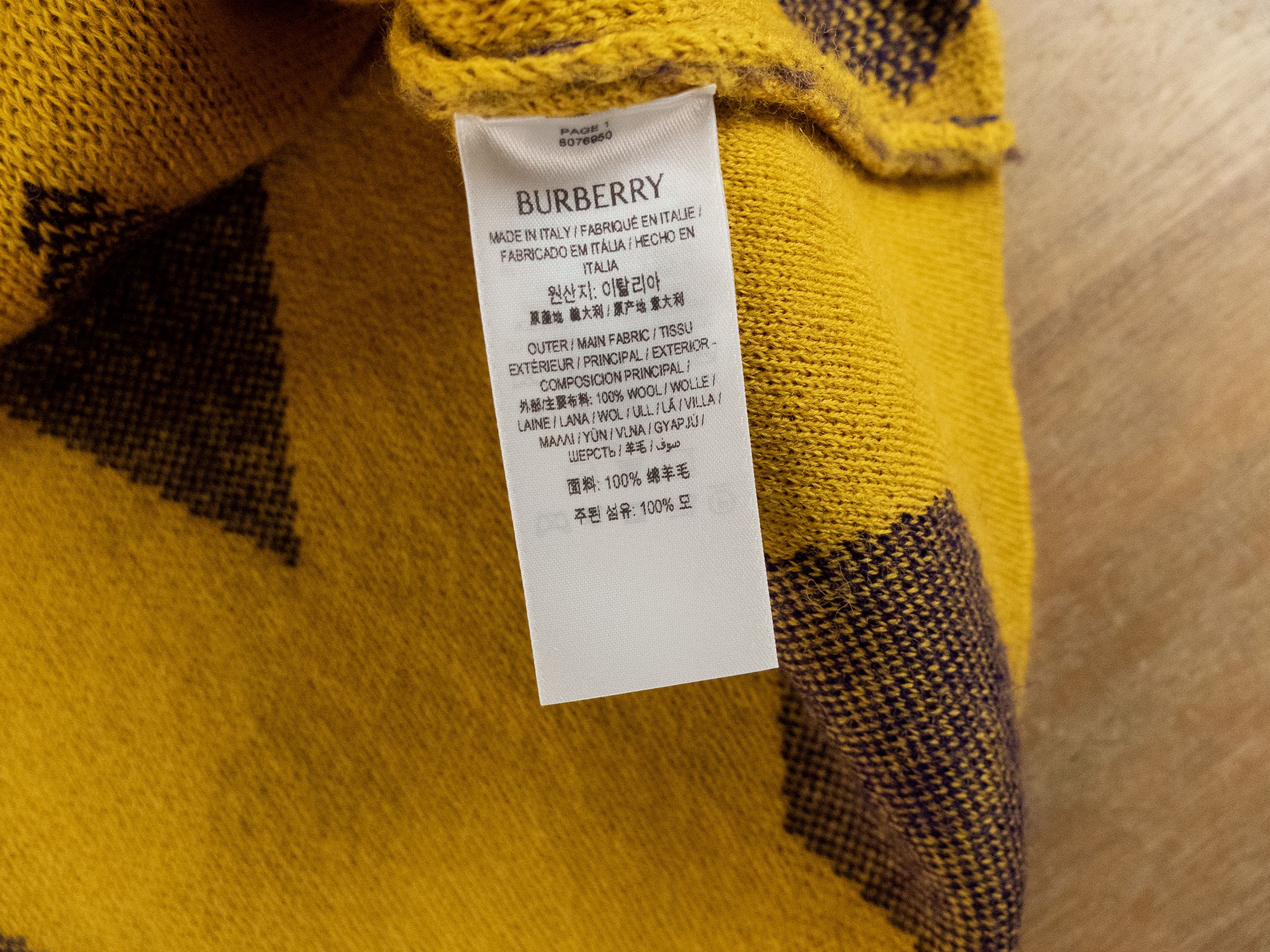 Burberry BURBERRY yellow purple argyle knit wool skirt Daniel Lee Size 30" / US 8 / IT 44 - 12 Thumbnail