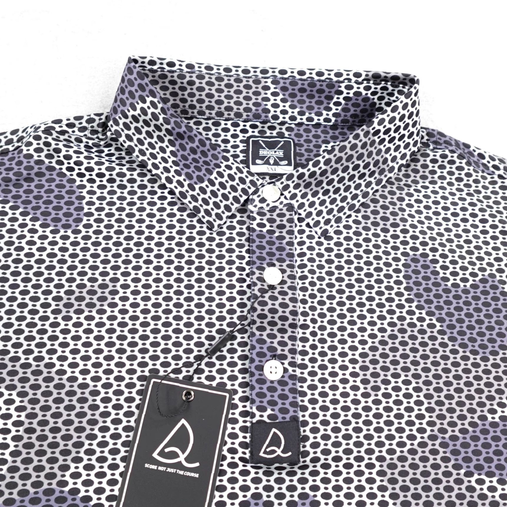 Vintage Deolax Shirt Mens 2XL Gray Camouflage Golf 4 Way Stretch Performance Breathable Lightweight Moisture Wicking Polyester Spandex NEW Size US XXL / EU 58 / 5 - 2 Thumbnail