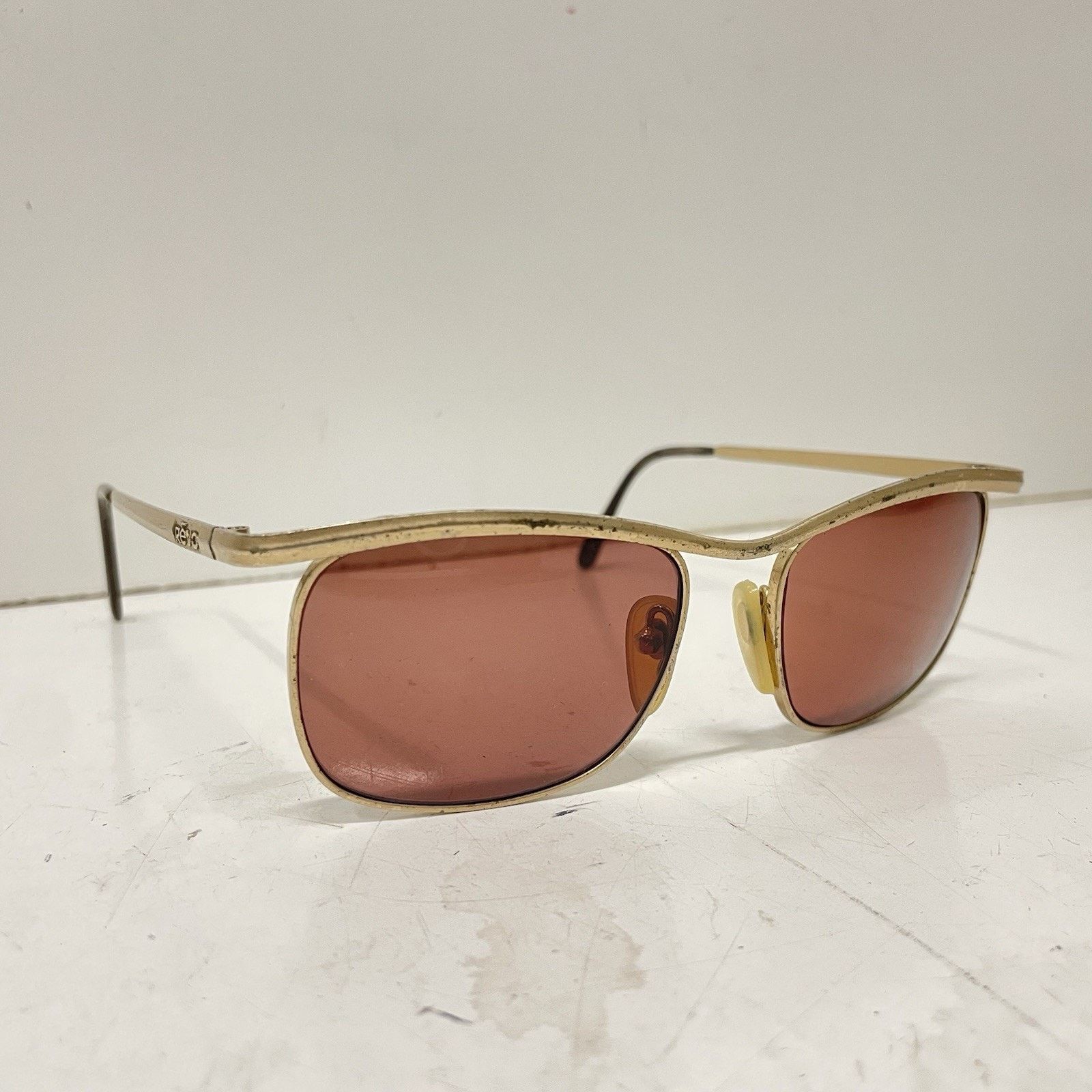 Death Row Records VTG 80’s Revo Malibu Sunglasses Gold Plate NASA Tech Japan Size ONE SIZE - 1 Thumbnail