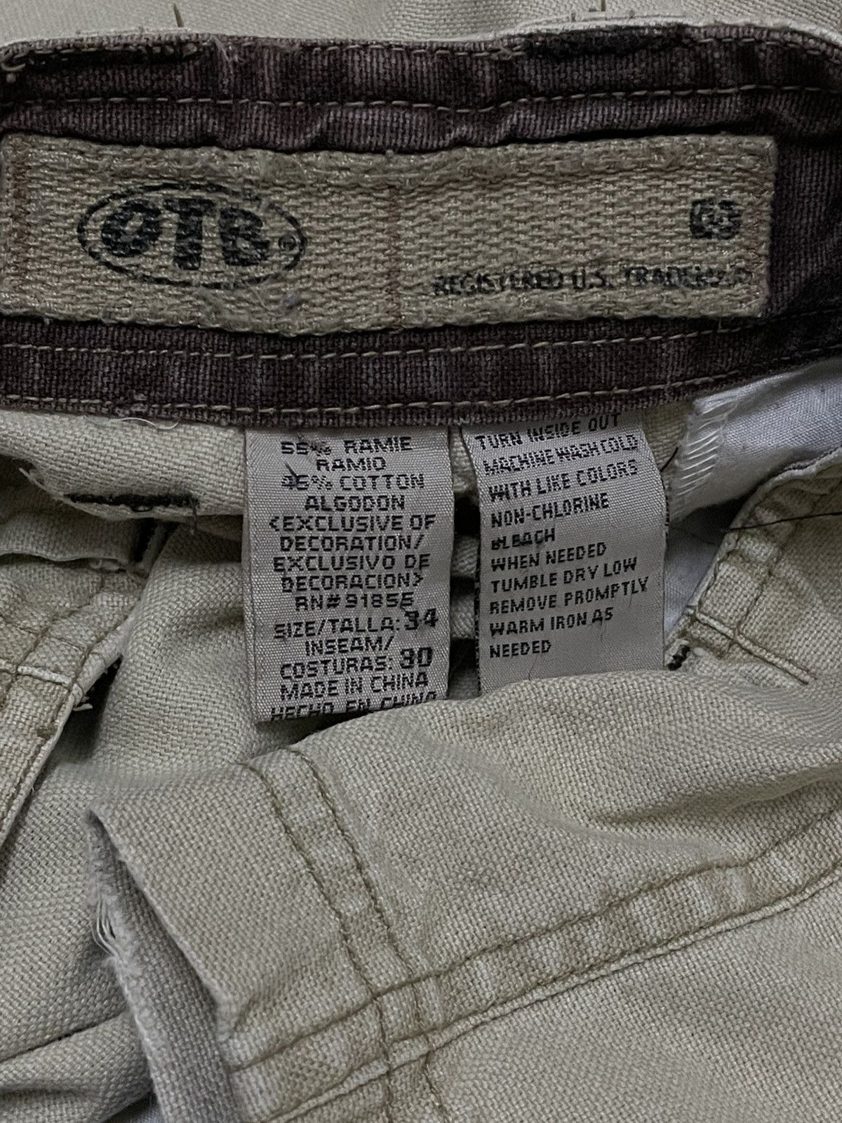 Japanese Brand Vintage 1990s Og Japan Designer OTB Tactical War Baggy Pant Size US 31 - 20 Thumbnail