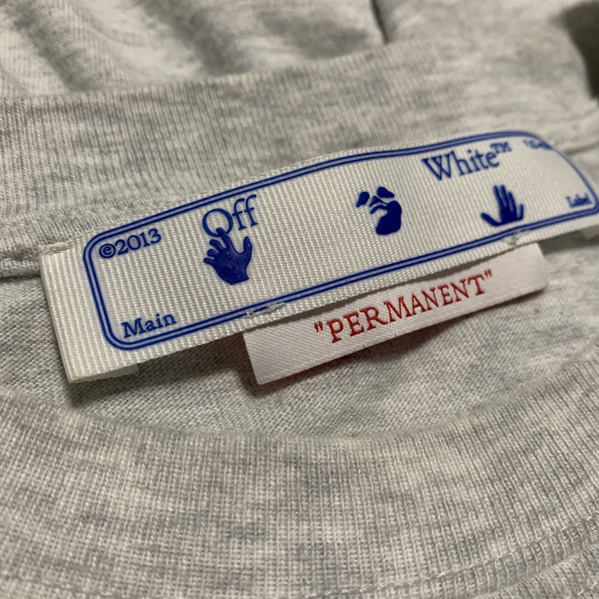 Off-White Off White Medium Hand Logo Grey Tee Virgil Abloh Size US M / EU 48-50 / 2 - 5 Thumbnail