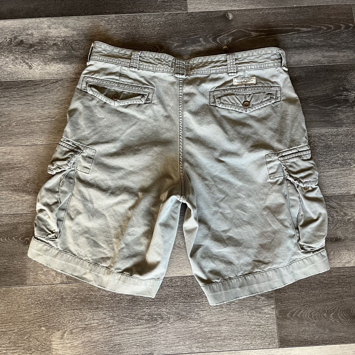 Polo Ralph Lauren Vintage 2000s Polo Ralph Lauren Cargo Light Olive Shorts 38 Size US 38 / EU 54 - 2 Thumbnail