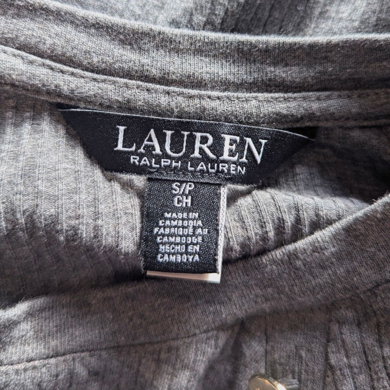 Ralph Lauren Ralph Lauren Button Trim Cotton-Blend Rib Knit Top Small Size S / US 4 / IT 40 - 8 Thumbnail