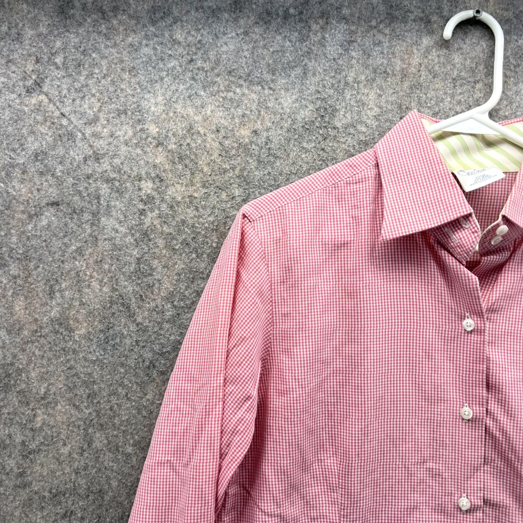 Brooks Brothers VINTAGE Brooks Brothers Shirt Women 8 Pink Casual Button-Up Gingham Check Long Sleeve Collared Regular Fit Womens Size M / US 6-8 / IT 42-44 - 3 Thumbnail