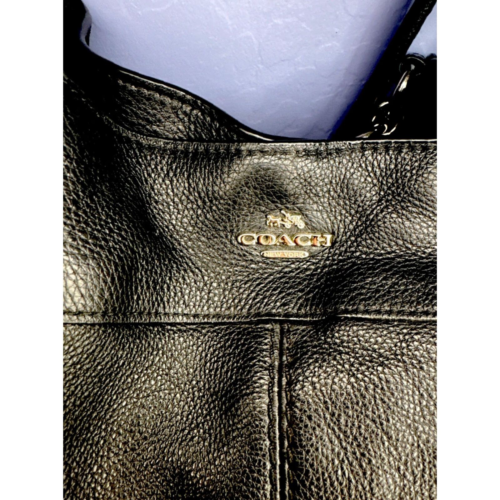 Coach COACH Lexi Black Pebble Leather 3 Compartment Shoulder Bag F57545 Purse Size ONE SIZE - 2 Thumbnail