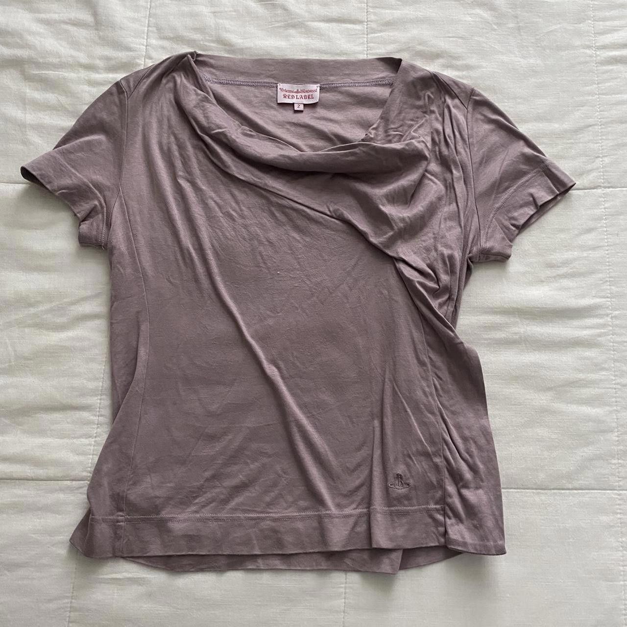 image of Lavender Vivienne Westwood Draped Tee in Purple, Women's (Size Small)
