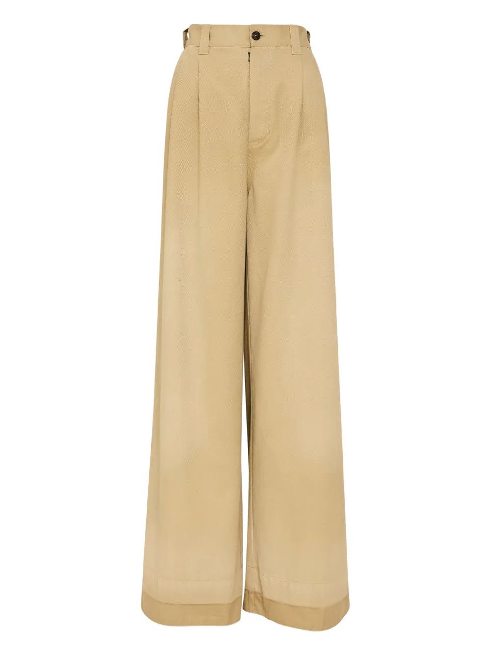 Maison Margiela o1w1db10526 Wide-leg Tailored Pant in Beige Size 27" / US 4 / IT 40 - 1 Thumbnail