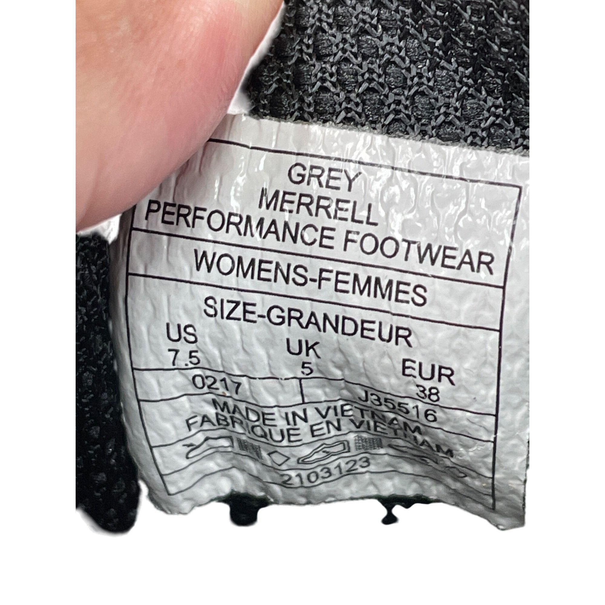 Merrell Merrell Womens Gray Blue Hiking Trail Sneakers Shoes size 7. Size US 7.5 / IT 37.5 - 10 Thumbnail