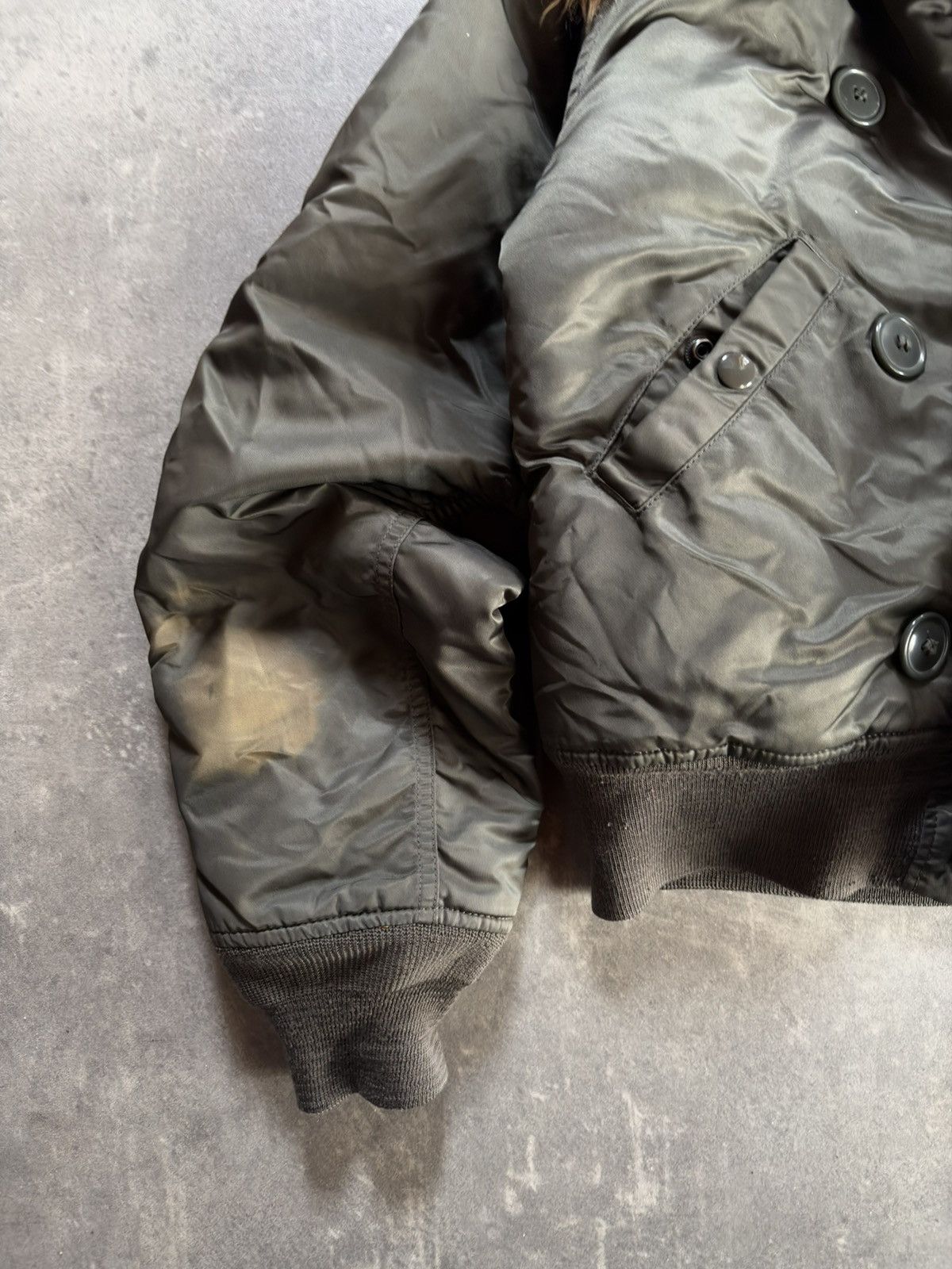 Alpha Industries 00s Alpha Industries Faux Fur Hooded Bomber Jacket S M Size US S / EU 44-46 / 1 - 4 Thumbnail