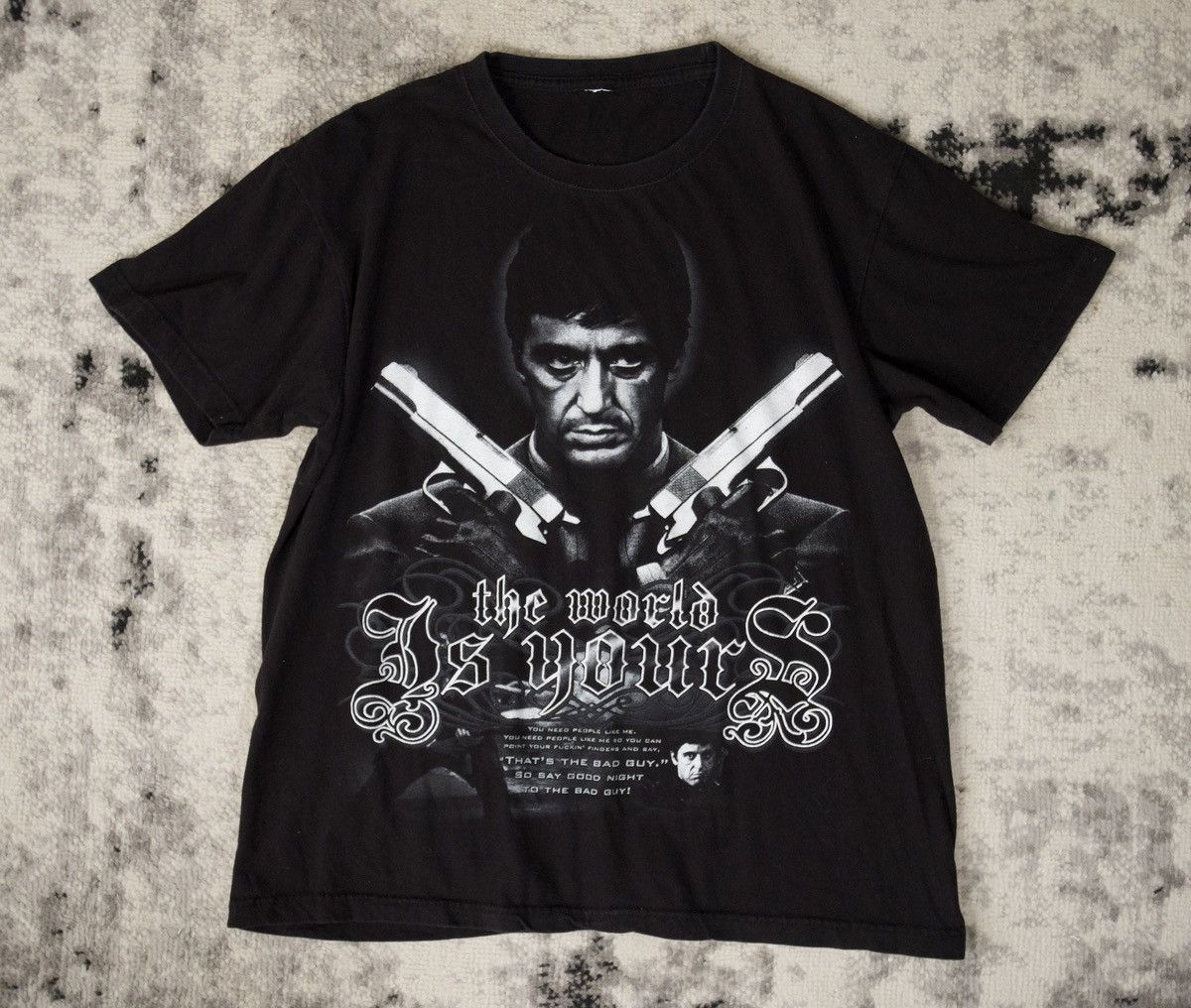 Japanese Brand × Vintage Y2K Scarface The World is Yours T-Shirt Size US M / EU 48-50 / 2 - 1 Thumbnail