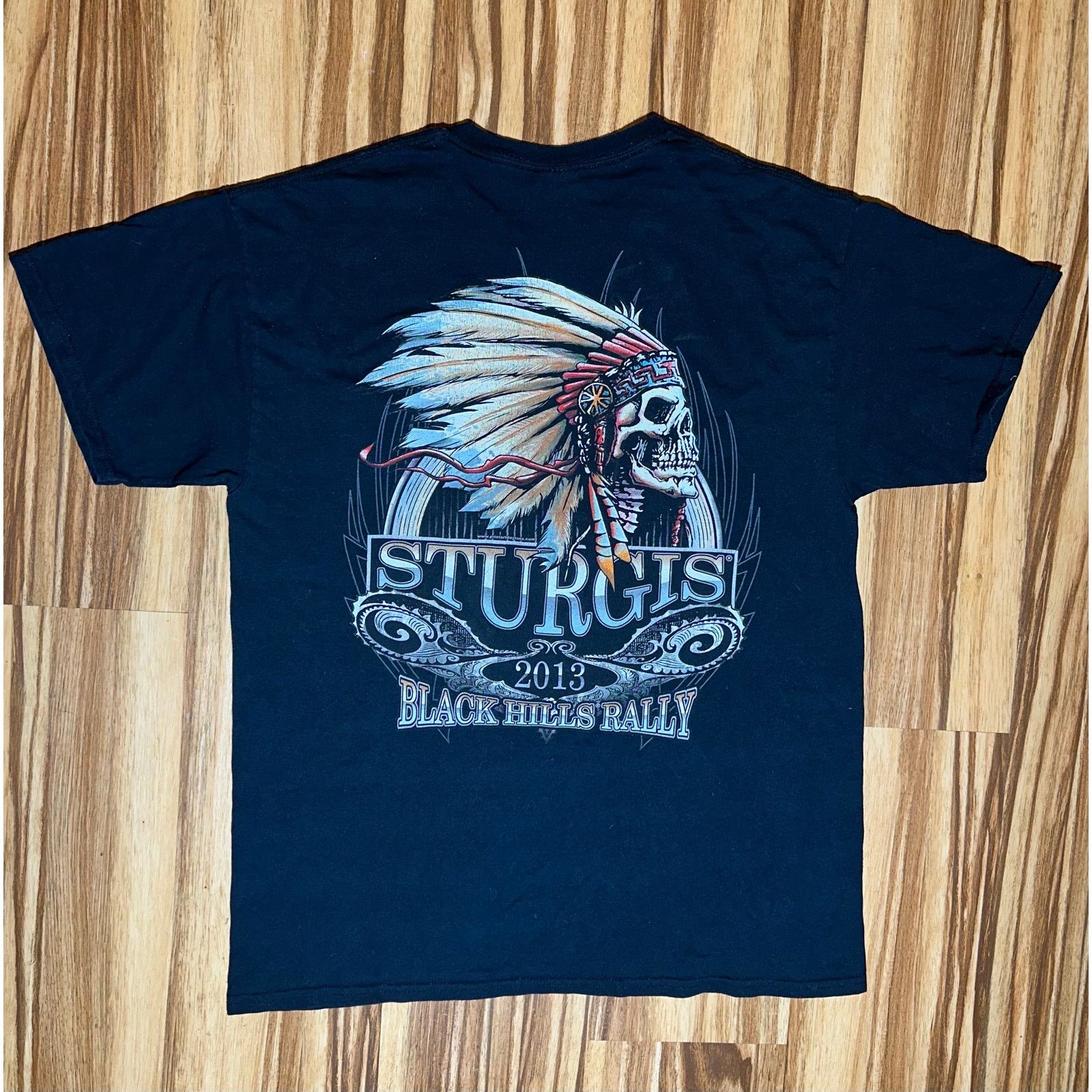 Gildan 2013 Sturgis Black Hills Rally Black Tshirt Size L Size US L / EU 52-54 / 3 - 1 Thumbnail