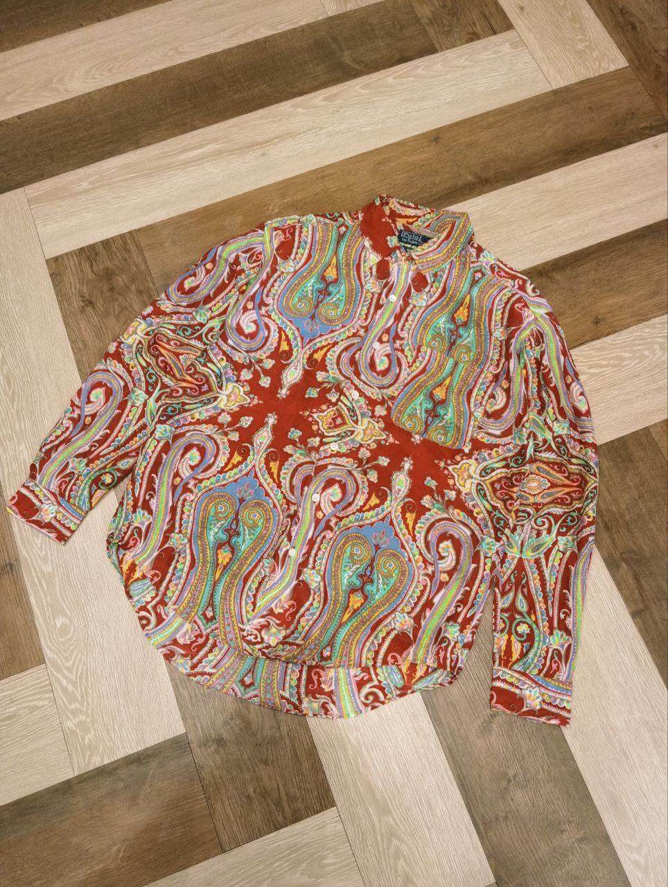 Polo Ralph Lauren VINTAGE POLO RALPH LAUREN SILK PAISLEY BUTTON DOWN SHIRT Size US M / EU 48-50 / 2 - 2 Thumbnail