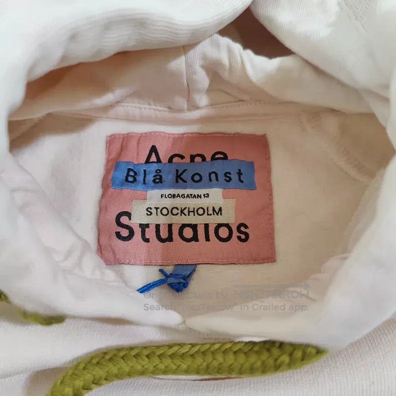 Acne Studios Acne Studios Light Pink Fleece Hooded Sweatshirt Size XS / US 0-2 / IT 36-38 - 3 Thumbnail