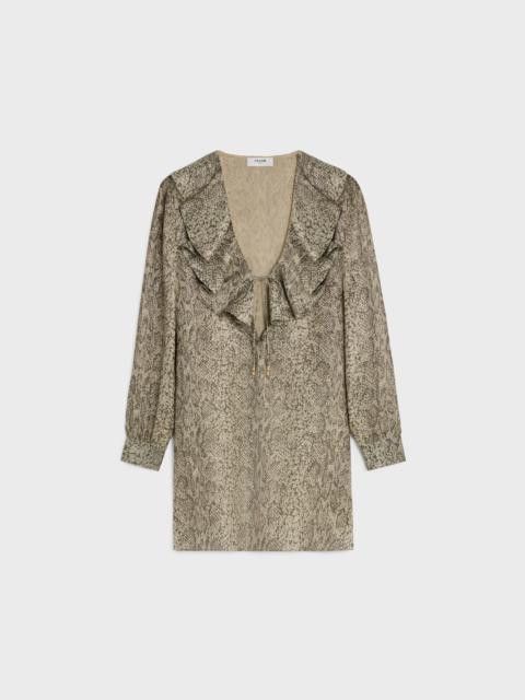 Celine jabot mini dress in crepe lame Size M / US 6-8 / IT 42-44 - 1 Thumbnail