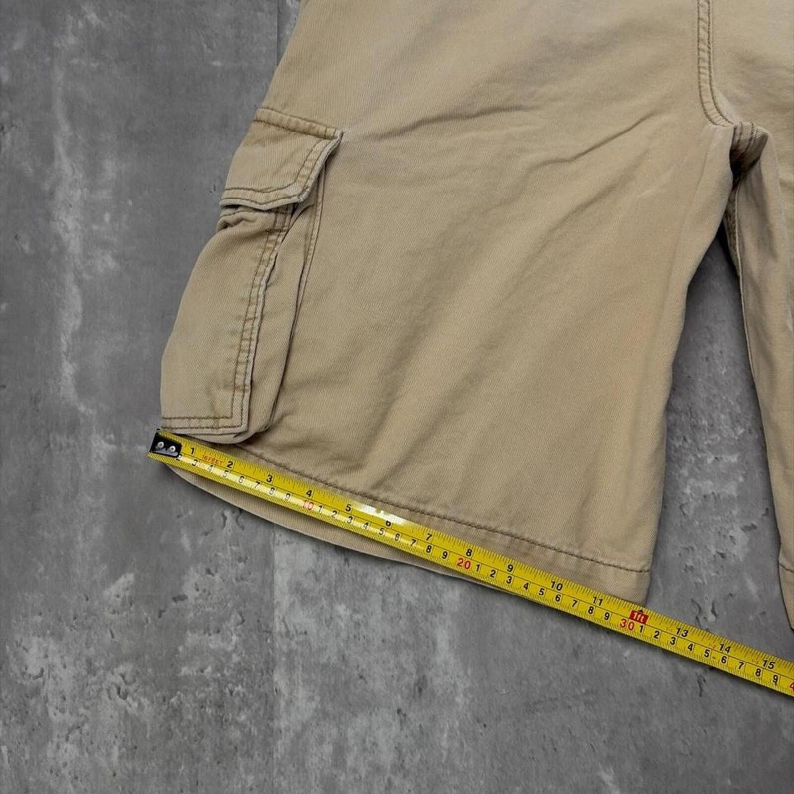 Aeropostale Y2K Beige Aeropostale Grunge Baggy Cargo Skater Shorts Size US 36 / EU 52 - 8 Thumbnail