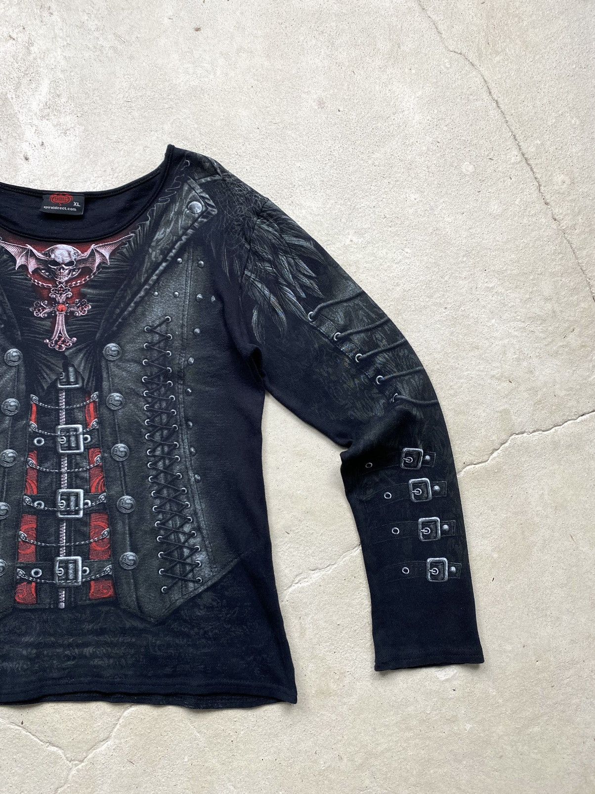 Vintage Vintage 00’s Spiral Gothic Longsleeve Size XL / US 12-14 / IT 48-50 - 4 Thumbnail