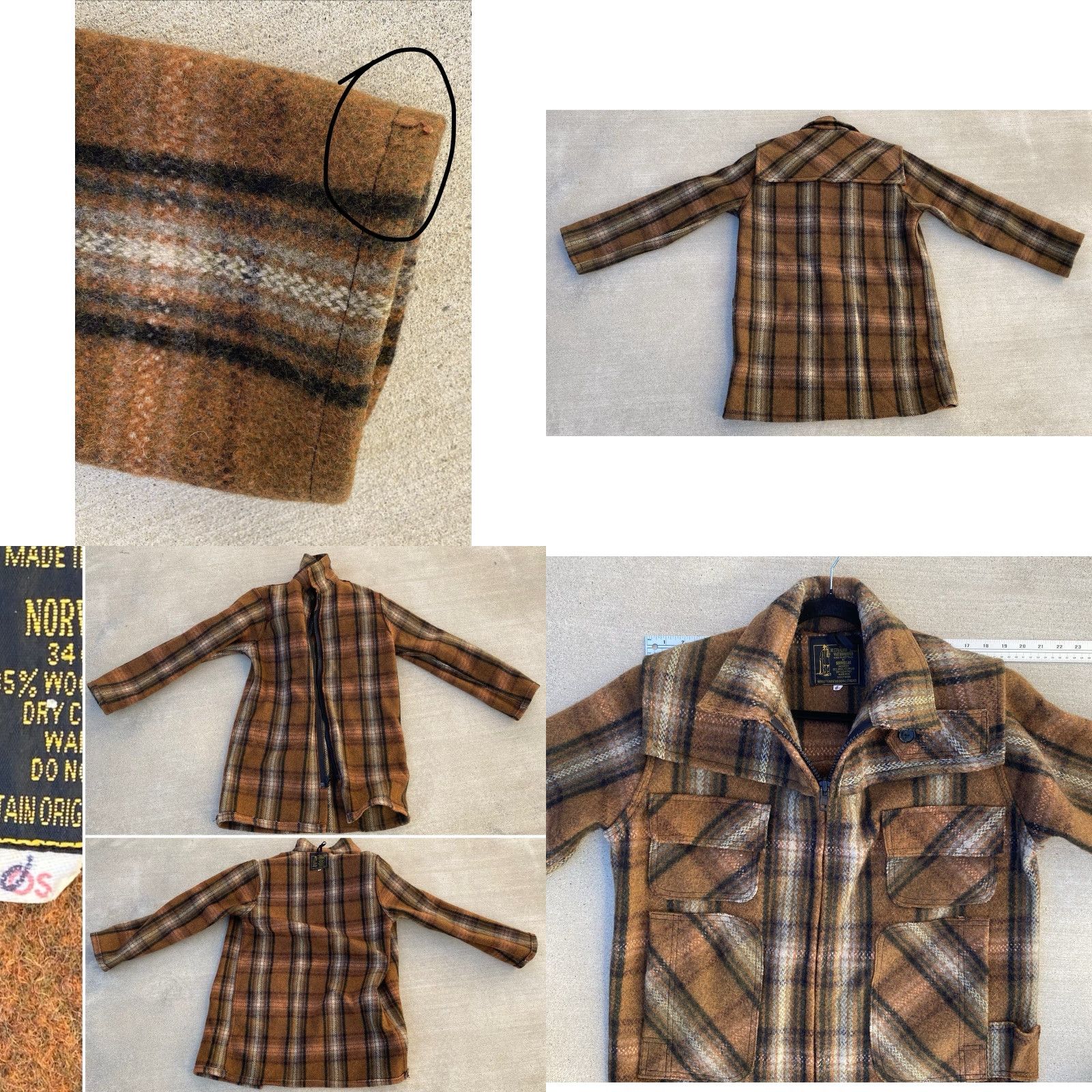 Vintage VINTAGE Norwellan Australian Bluey Wool Waterproof Jacket Plaid Bush Coat Work Size US M / EU 48-50 / 2 - 9 Thumbnail