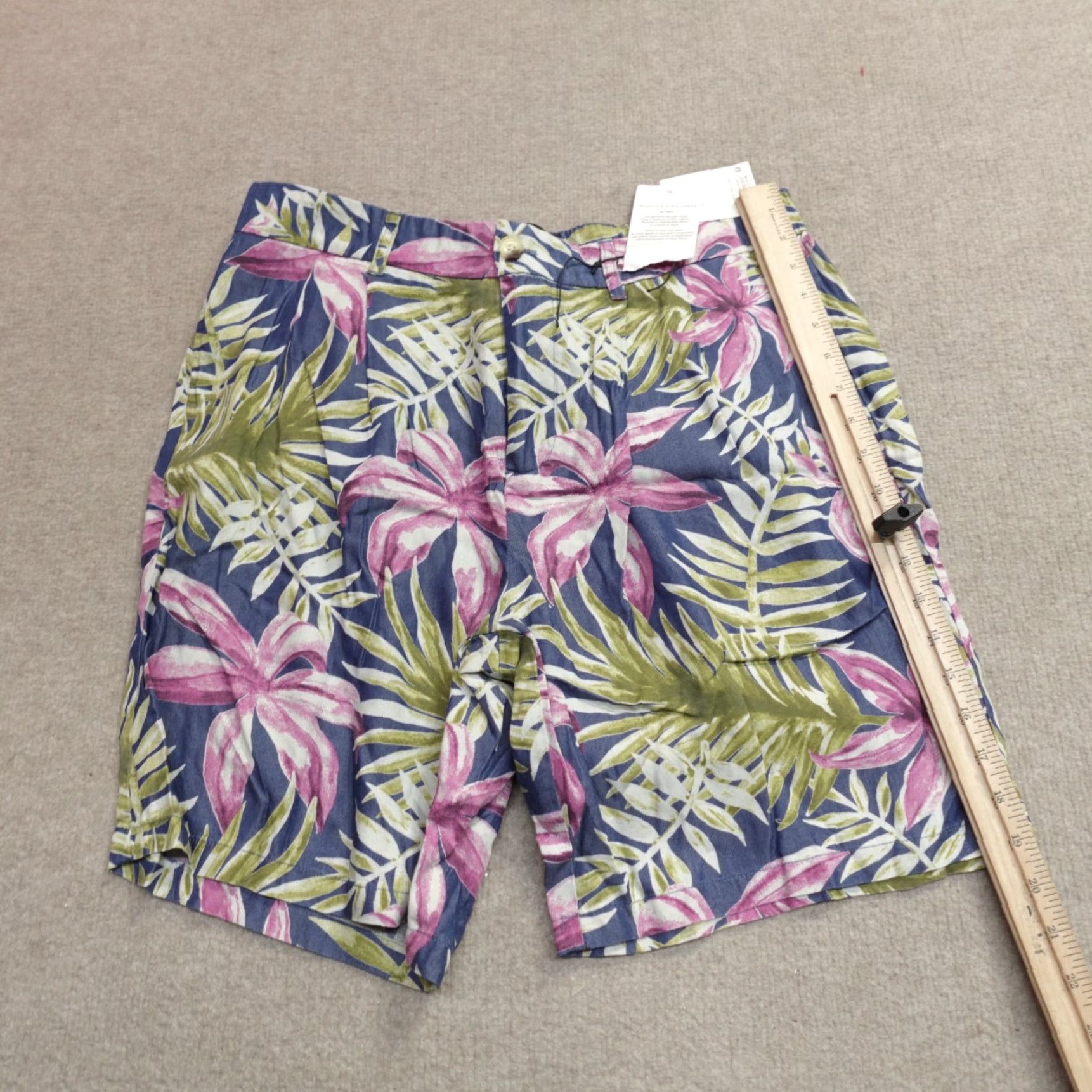 Scotch & Soda Scotch & Soda Shorts 32 Blue Floral All Over Twilt Loose Fit Pleated NEW Size US 32 / EU 48 - 3 Thumbnail