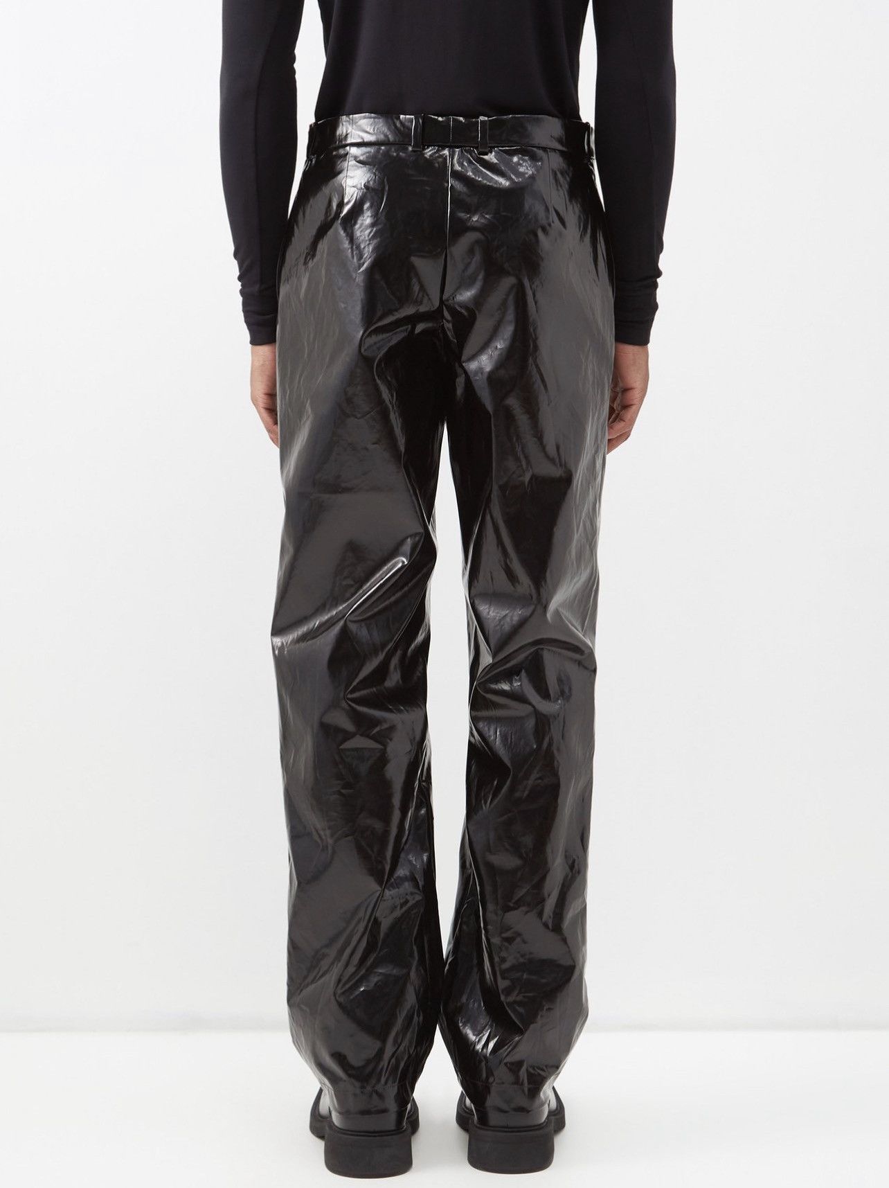 Balenciaga Balenciaga Crinkled coated cotton-blend trousers Size US 30 / EU 46 - 3 Thumbnail