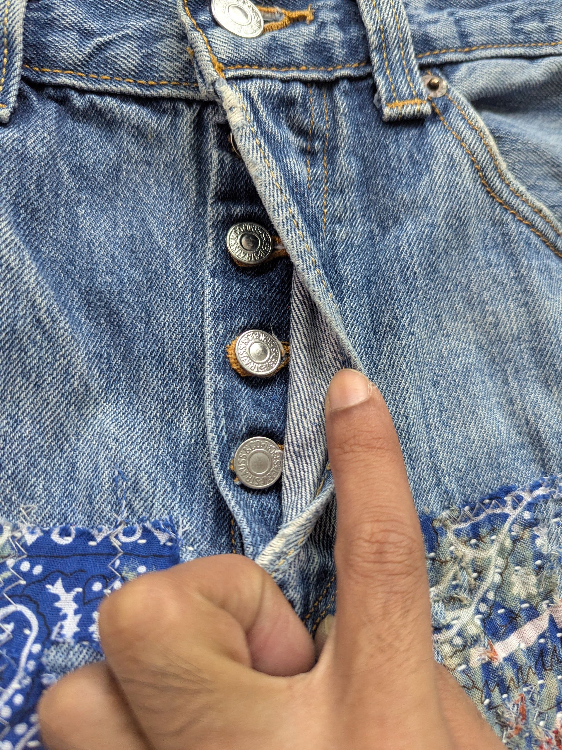 Le Grande Bleu (L.G.B.) × Levi's × Vintage OPEN FOR CUSTOM 🔥 Vintage Levis 501 Inspired Proletareart Size US 31 - 9 Thumbnail